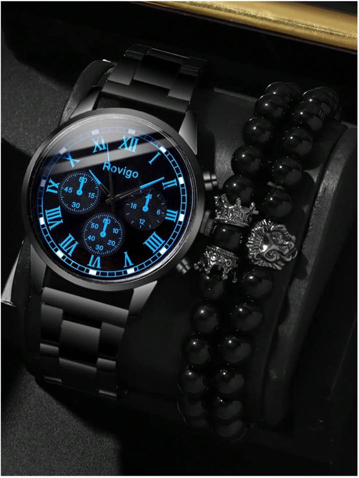 Luxury Black Face Men’s Watch