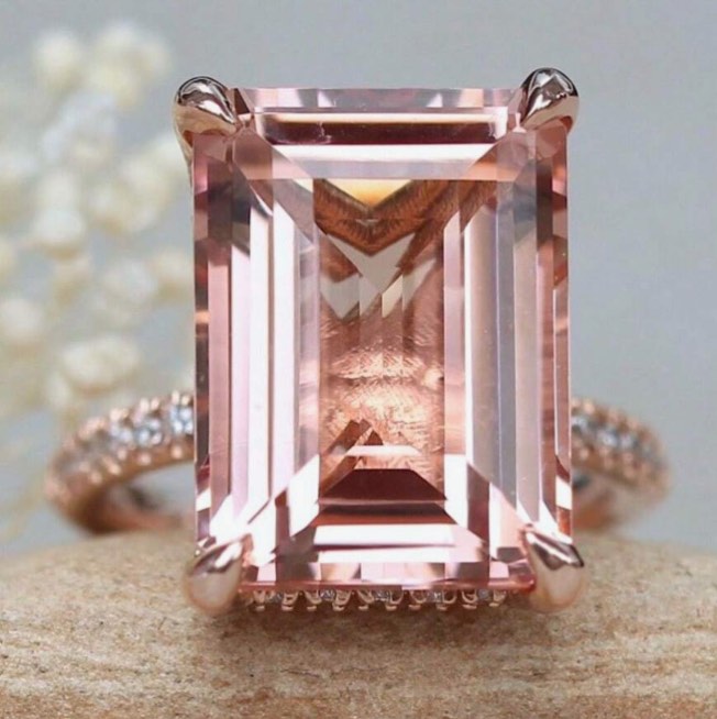 Rose Gold Plated Sapphire Ring – Size 9