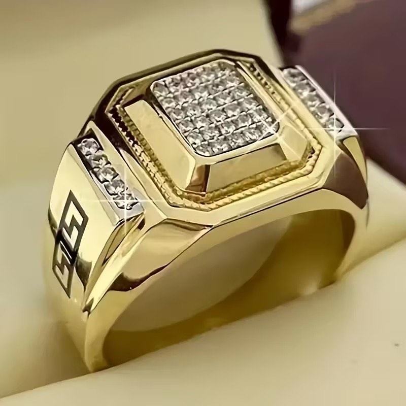 18K Gold Plated Sapphire Ring – Size 9