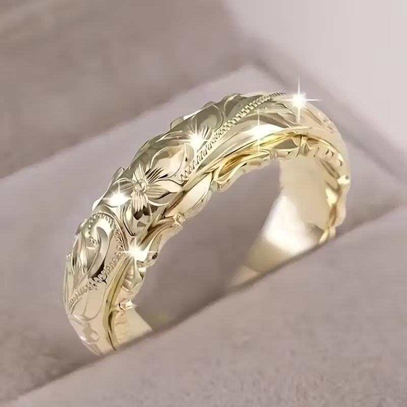 18K Gold Plated Sapphire Ring – Size 9