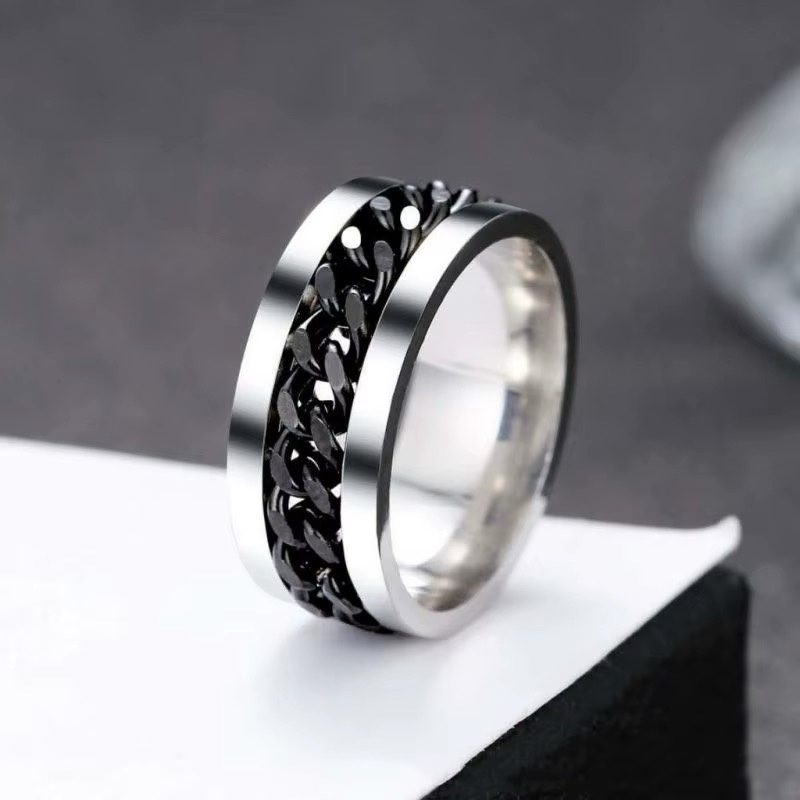 Stainless Steel Silver Ring – Size 9