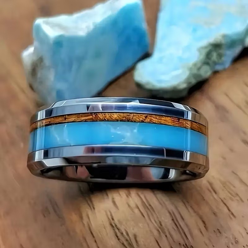 Stainless Steel Stack Accent Ring- Size 9