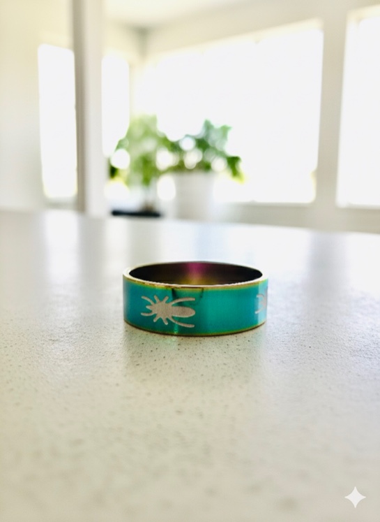 Stainless Steel Iridecent Ring sz 11