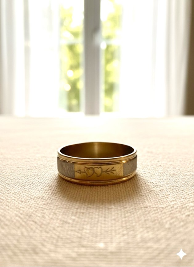 Silver Stainless Steel Ring Sz 11