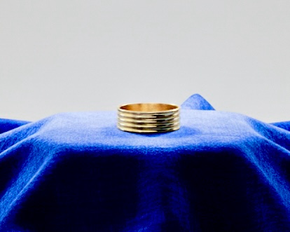 Gold Plated Stainless Steel Ring Sz 9