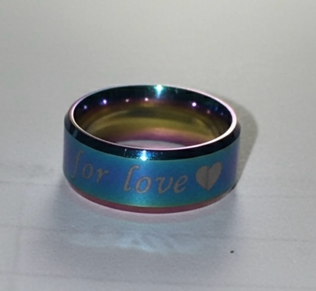 Stainless Steel Love Ring Sz 6