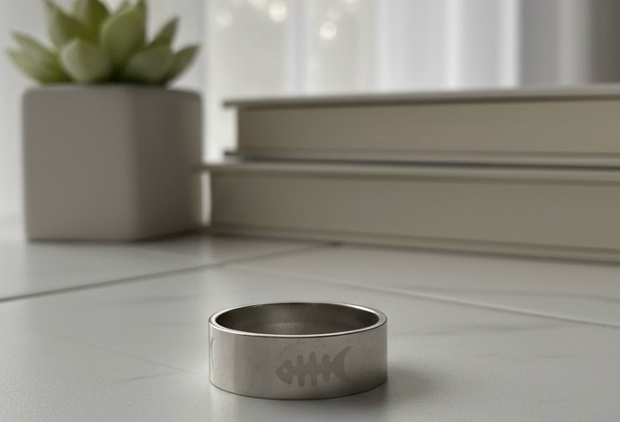 Stainless Steel Ring Sz 9
