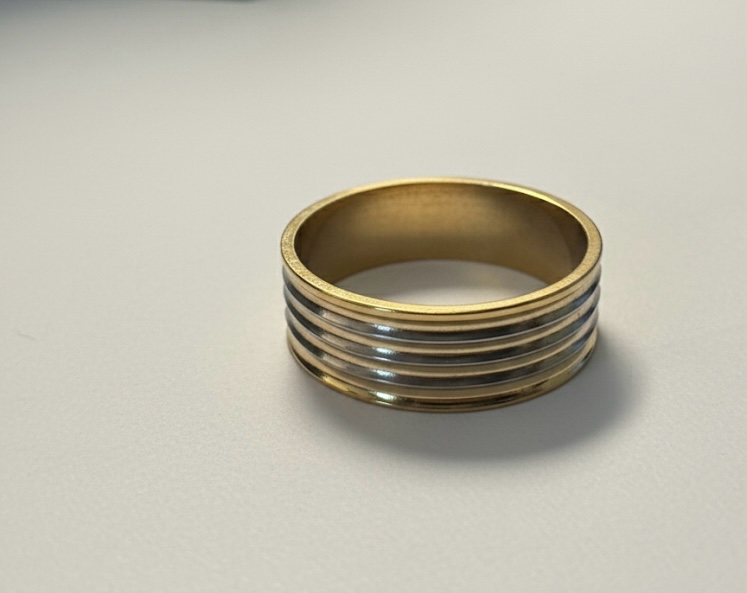 Stainless Steel Silver Ring- Sz 8