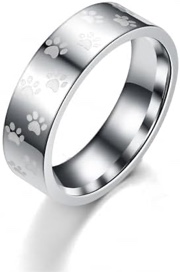 Stainless Steel Silver Paw Ring- Sz 11