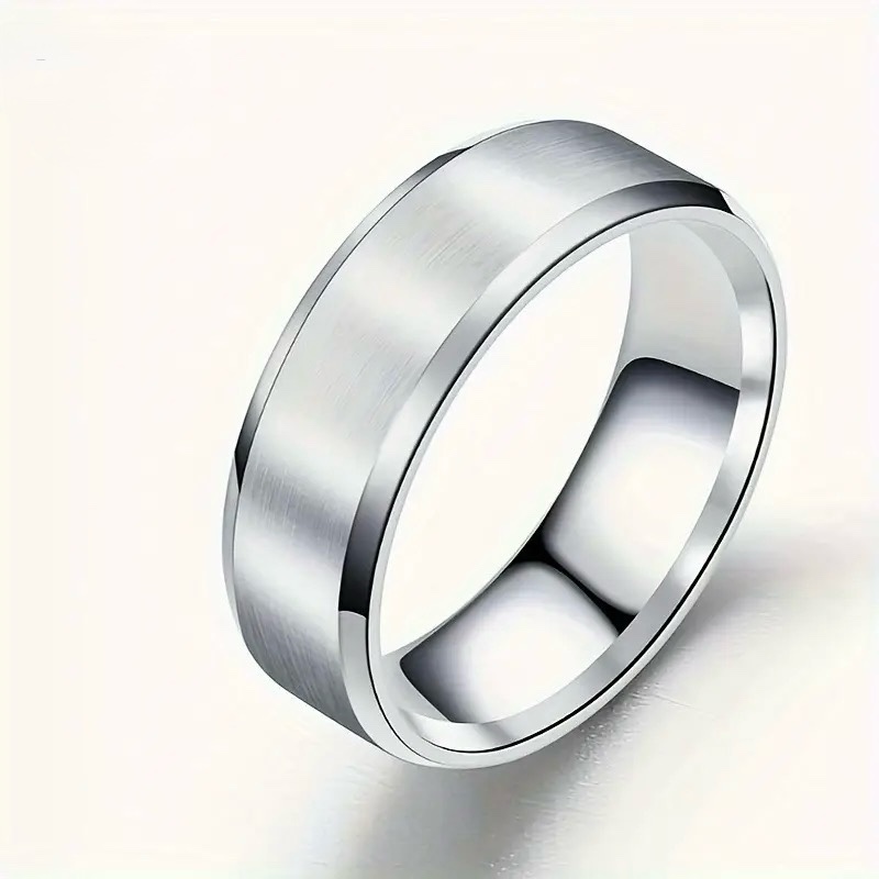 Stainless Steel Silver Ring- Sz 11