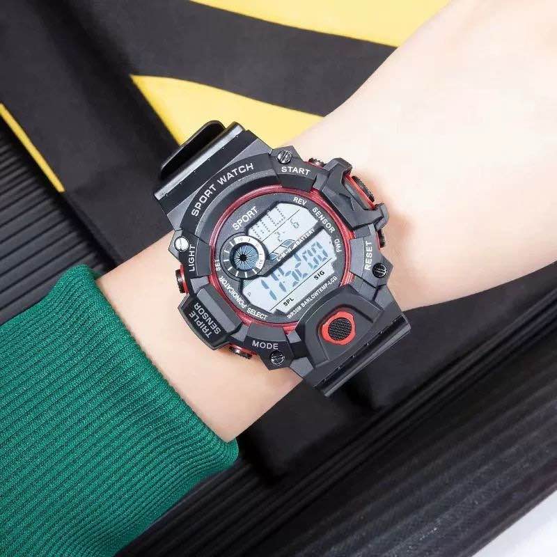 (Red Accent) Durable Water Proof Active Men’s Watch