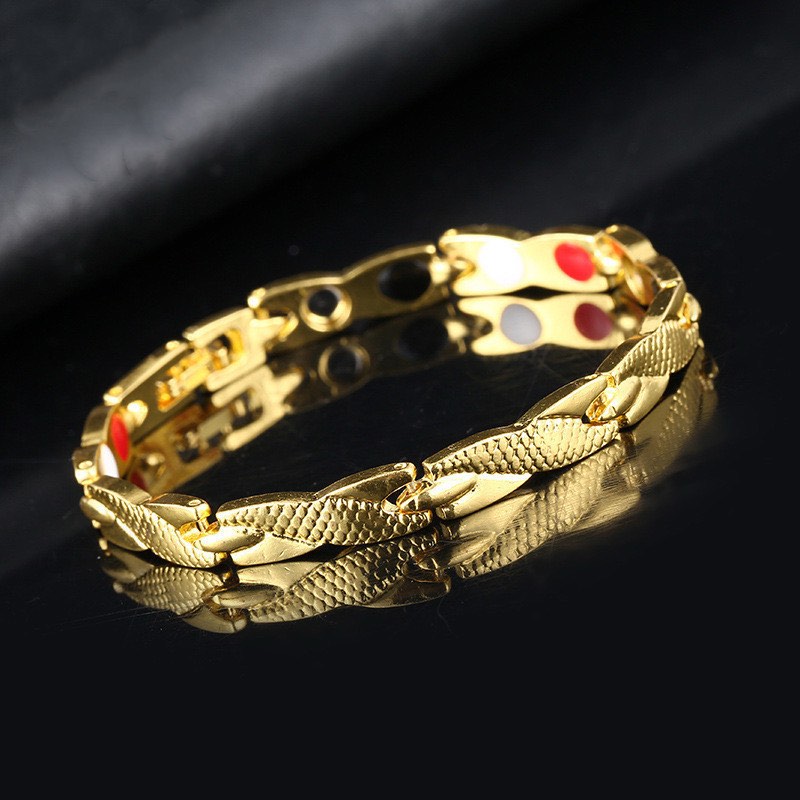 Stainless Steel Gold Plated Accent Bracelet