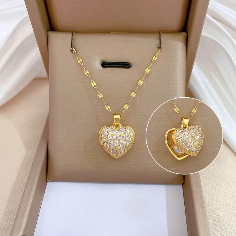 Stainless Steel Gold Plated Locket Necklace
