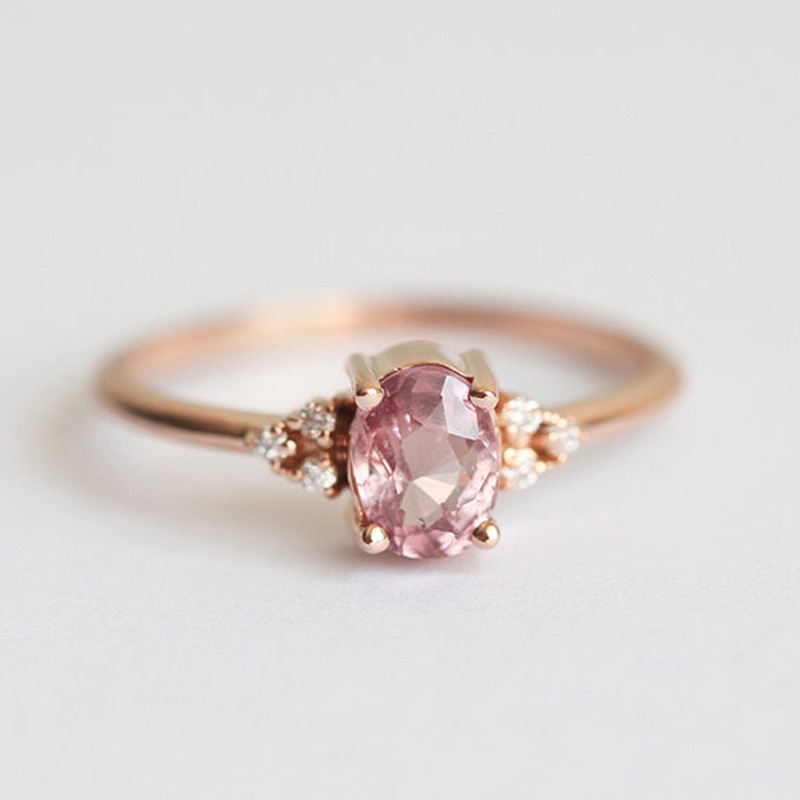 Rose Gold Plated Sapphire Ring – Size 9