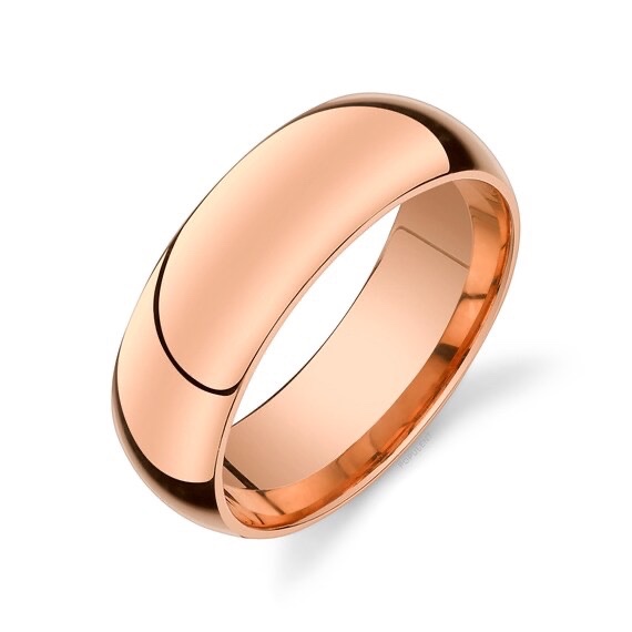 Rose Gold Plated Wedding Band – Size 9