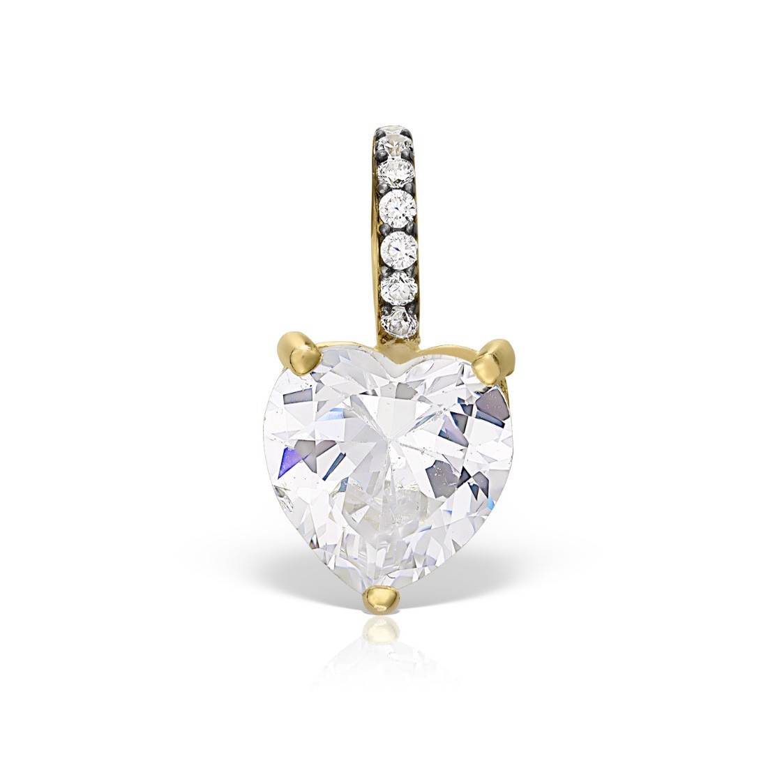 18K Gold Plated Sapphire Heart Necklace