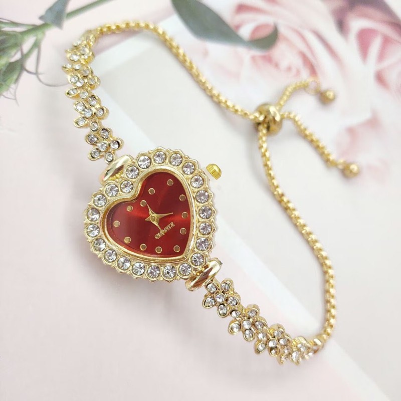 14K Gold Plated Heart Watch