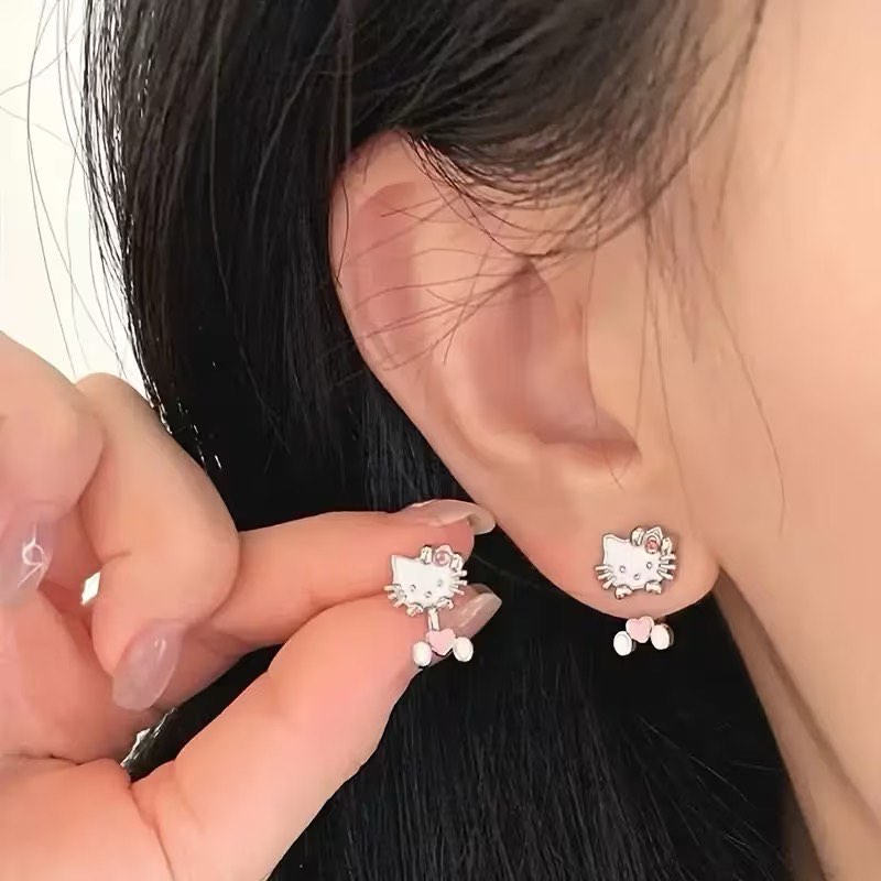 Sterling Silver HELLO KITTY Earrings
