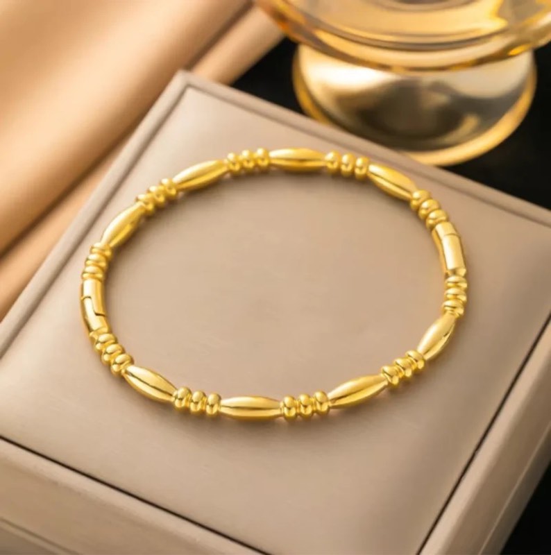 18K Gold Plated Beaded Bracelet