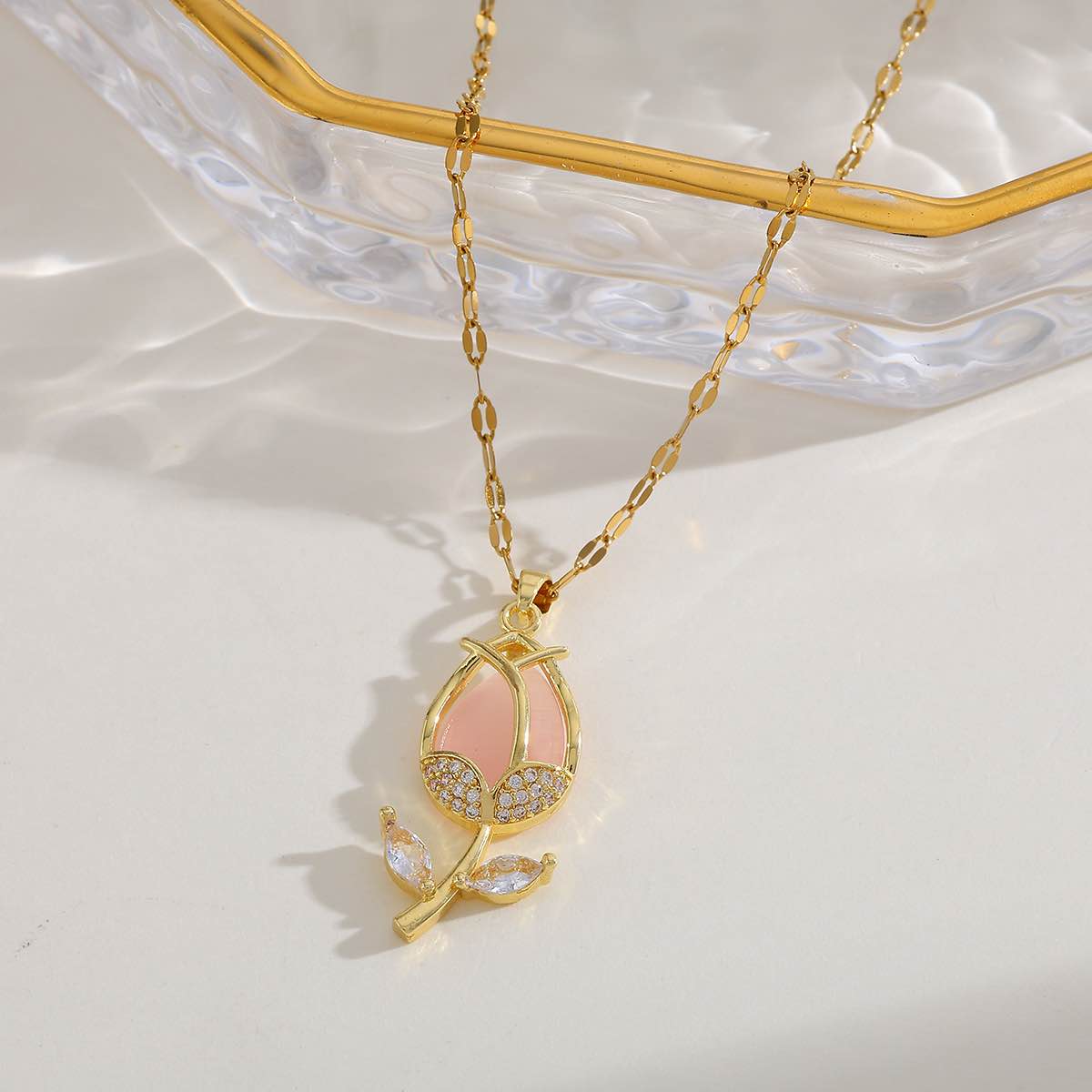 18K Gold Plated Sapphire Necklace