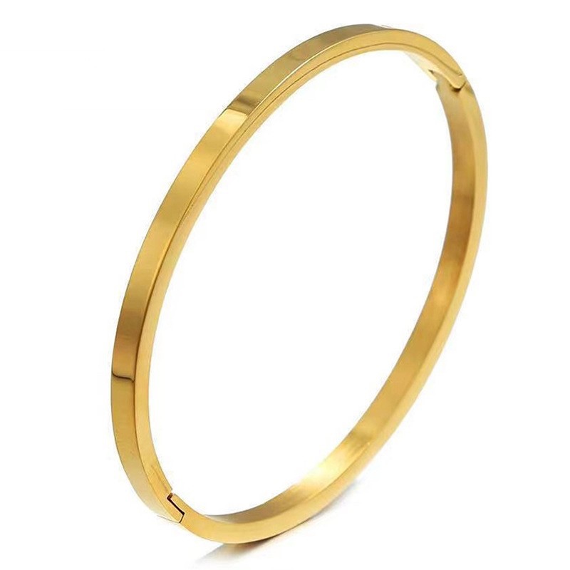 18K Gold Rounded Bangel 