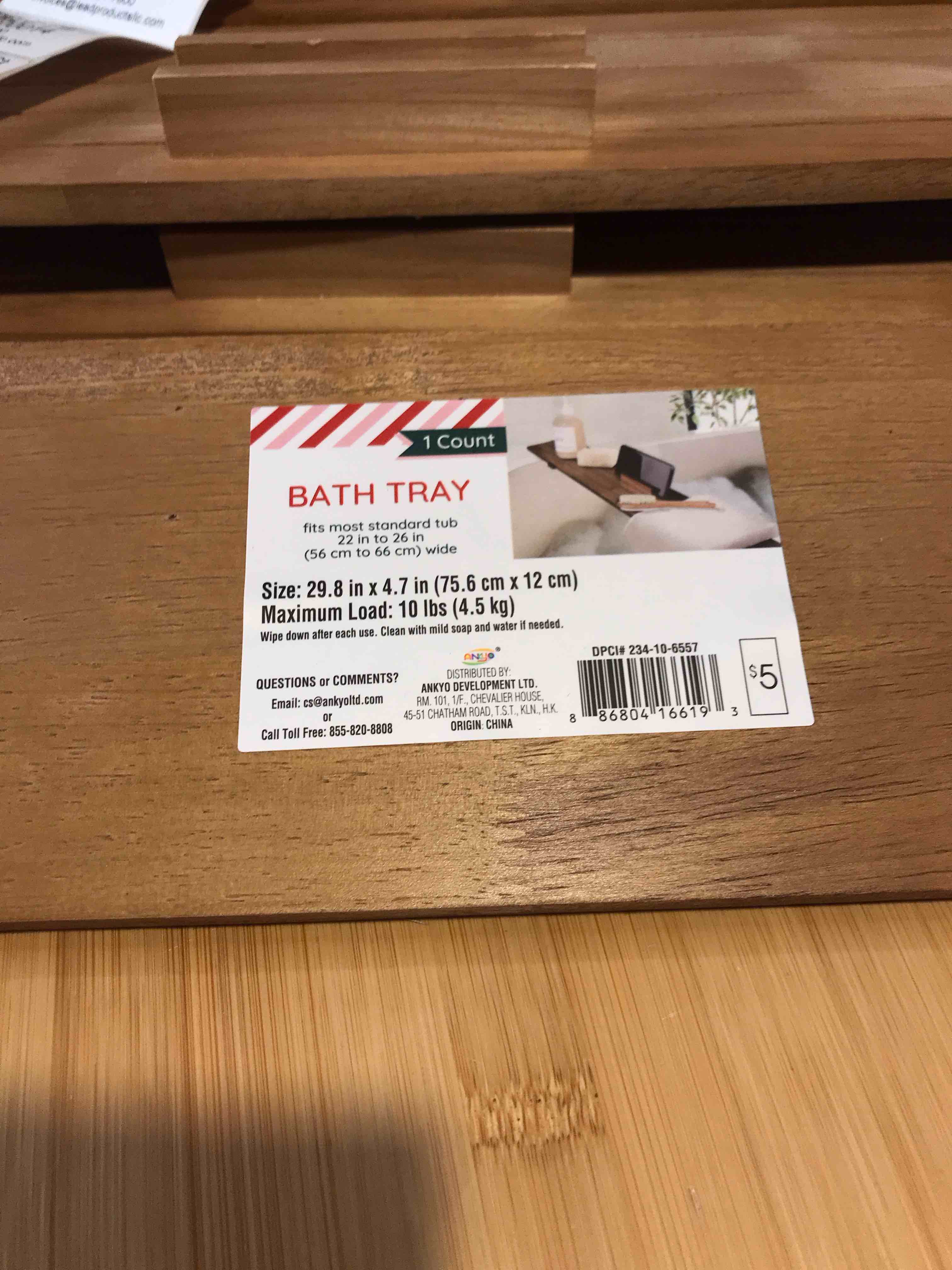 Premium Bathtub Tray, Large & Thick Bath Tub Tray, Solid Acacia Wood Bath Tray for Tub, Bathtub Tray Caddy with Adjustable Legs, Anti-Tipping, Bathtub Accessories, Fits Most Bath Tubs, Idea for Women
