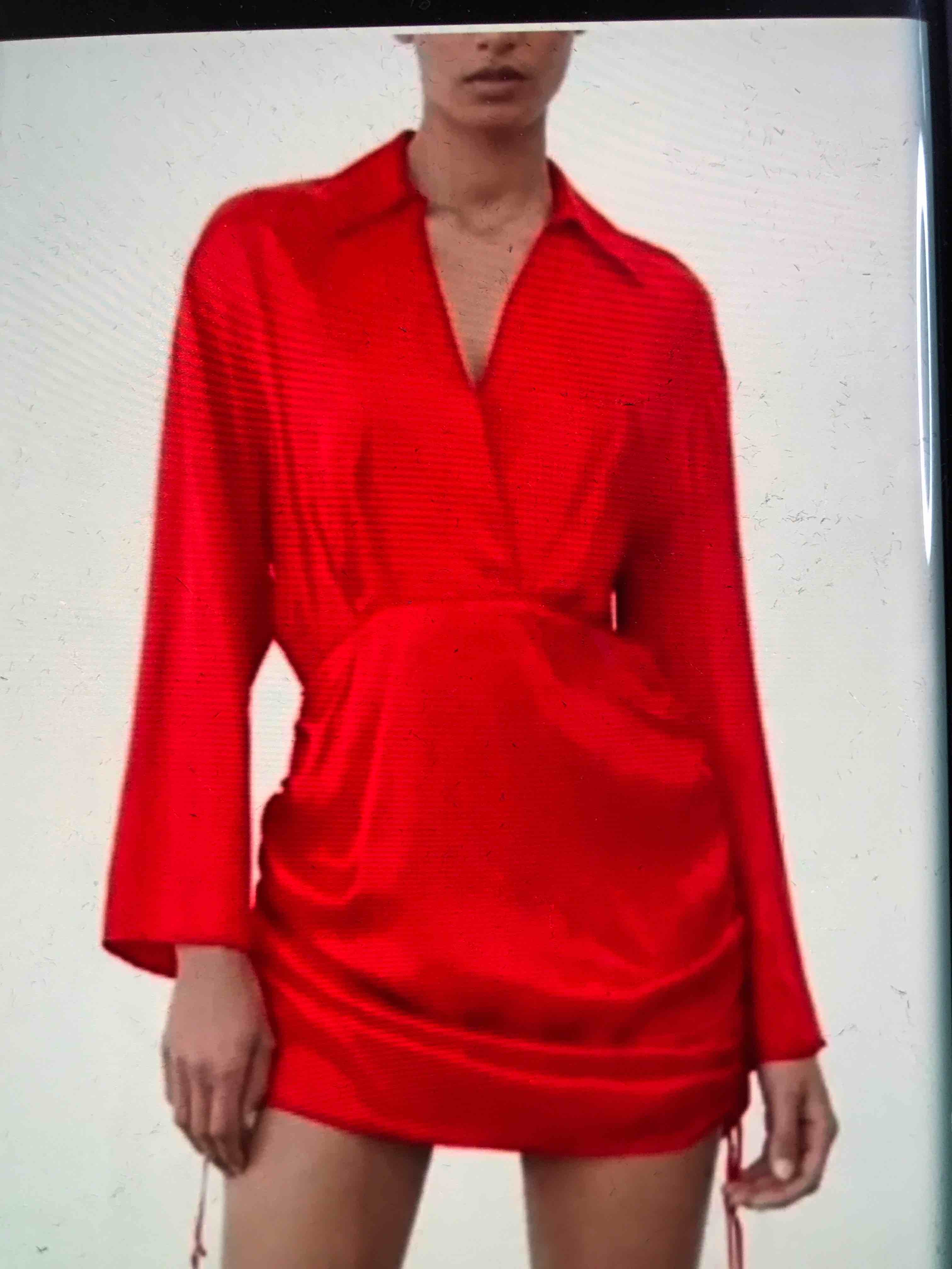 Future Collective Women’s Size 14 Red Satin Dress with Rose Size 14
