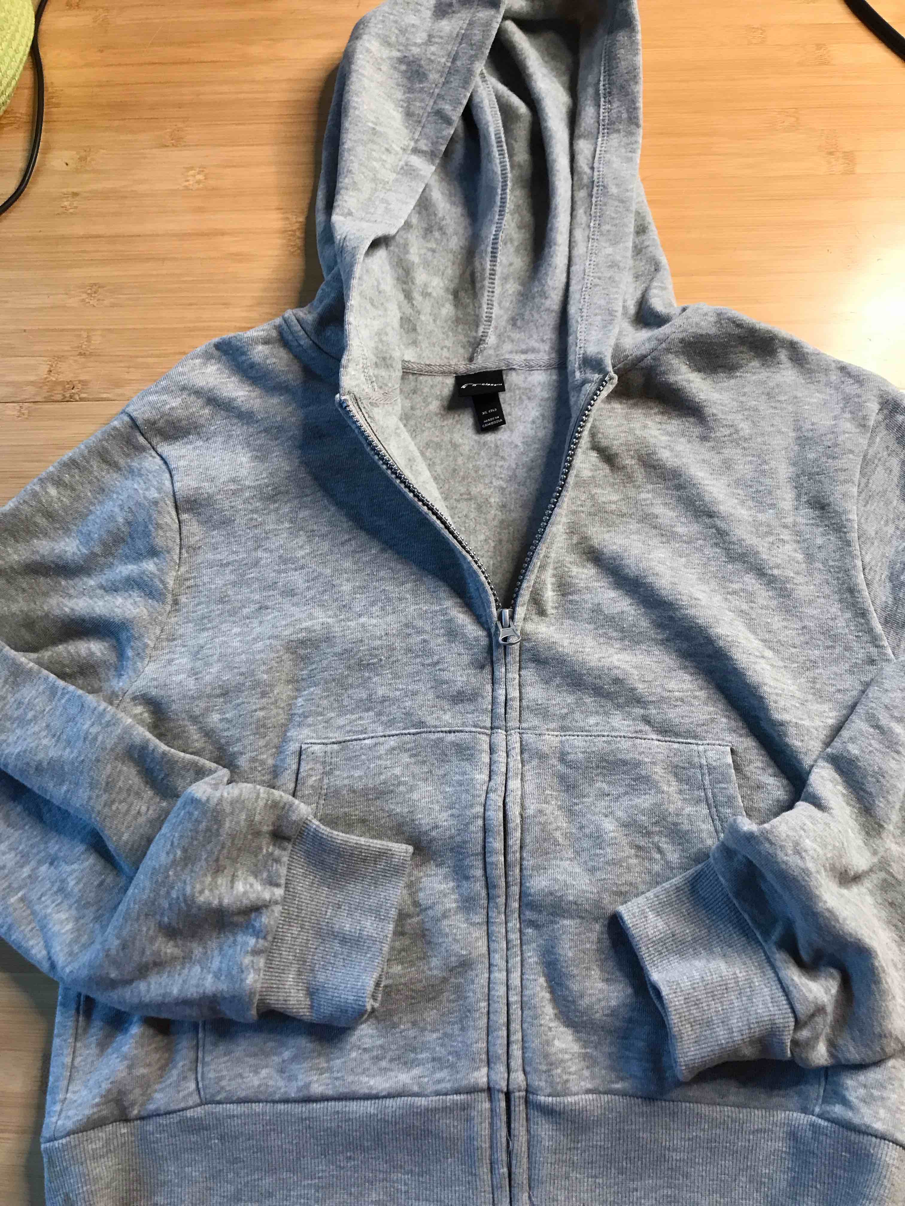 Art Class Kids Grey Zip -Up Hoodie Coat XL 14