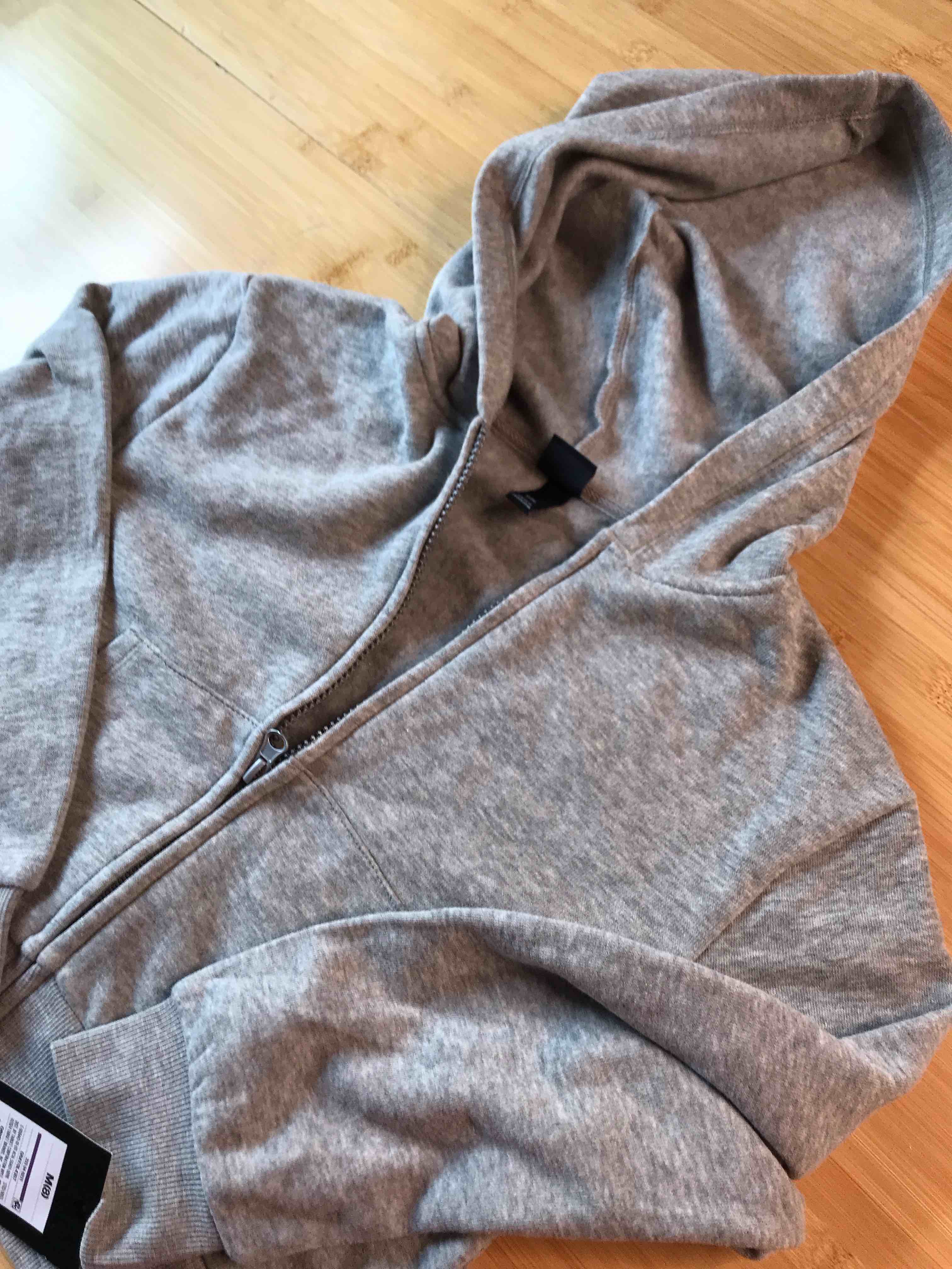 Girls' Cropped Hoodie Zip-Up Sweatshirt - art class™ Heathered Gray M