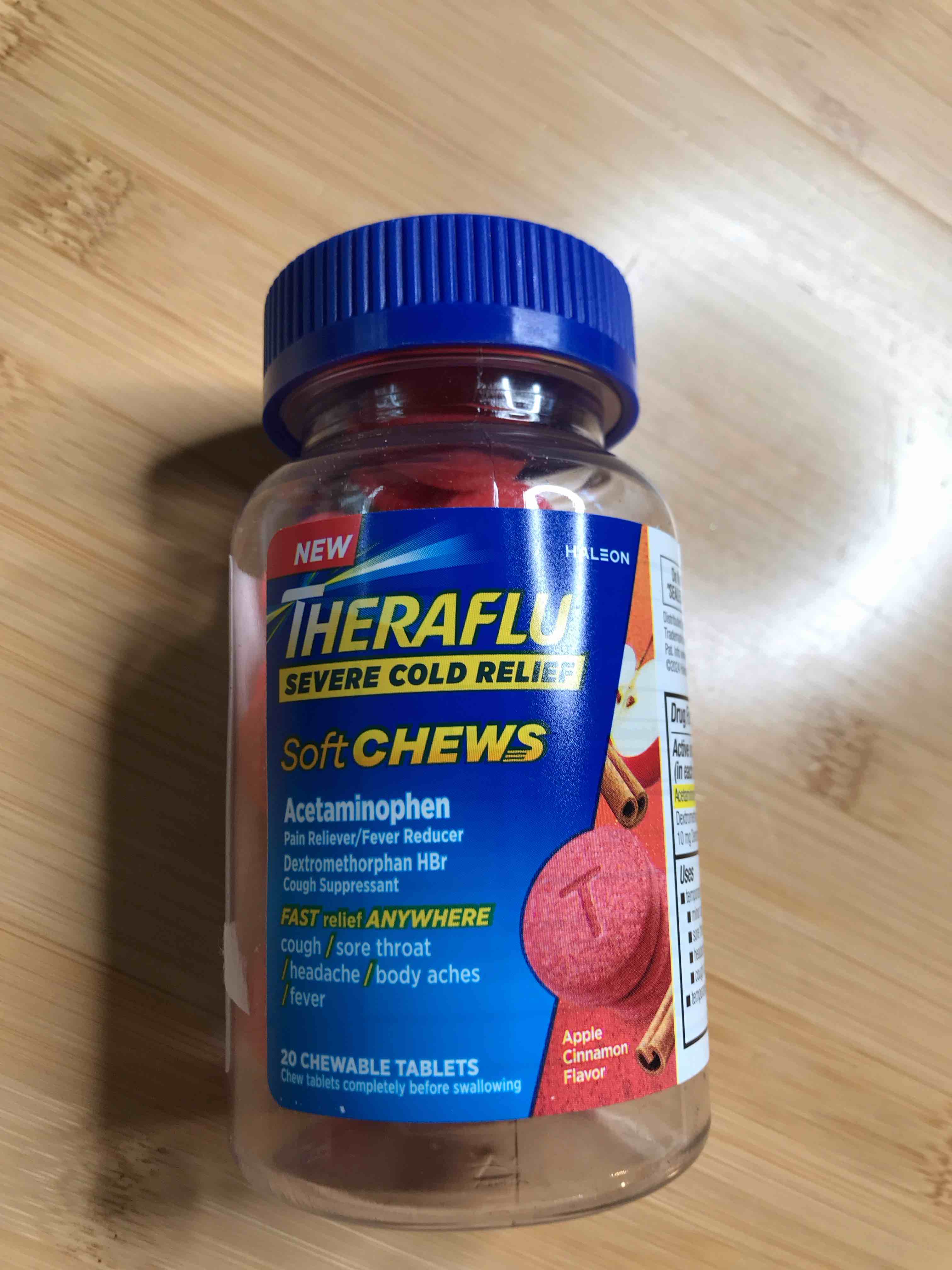 Theraflu Severe Cold Relief Soft Chewable Tablets - Apple Cinnamon - 20ct