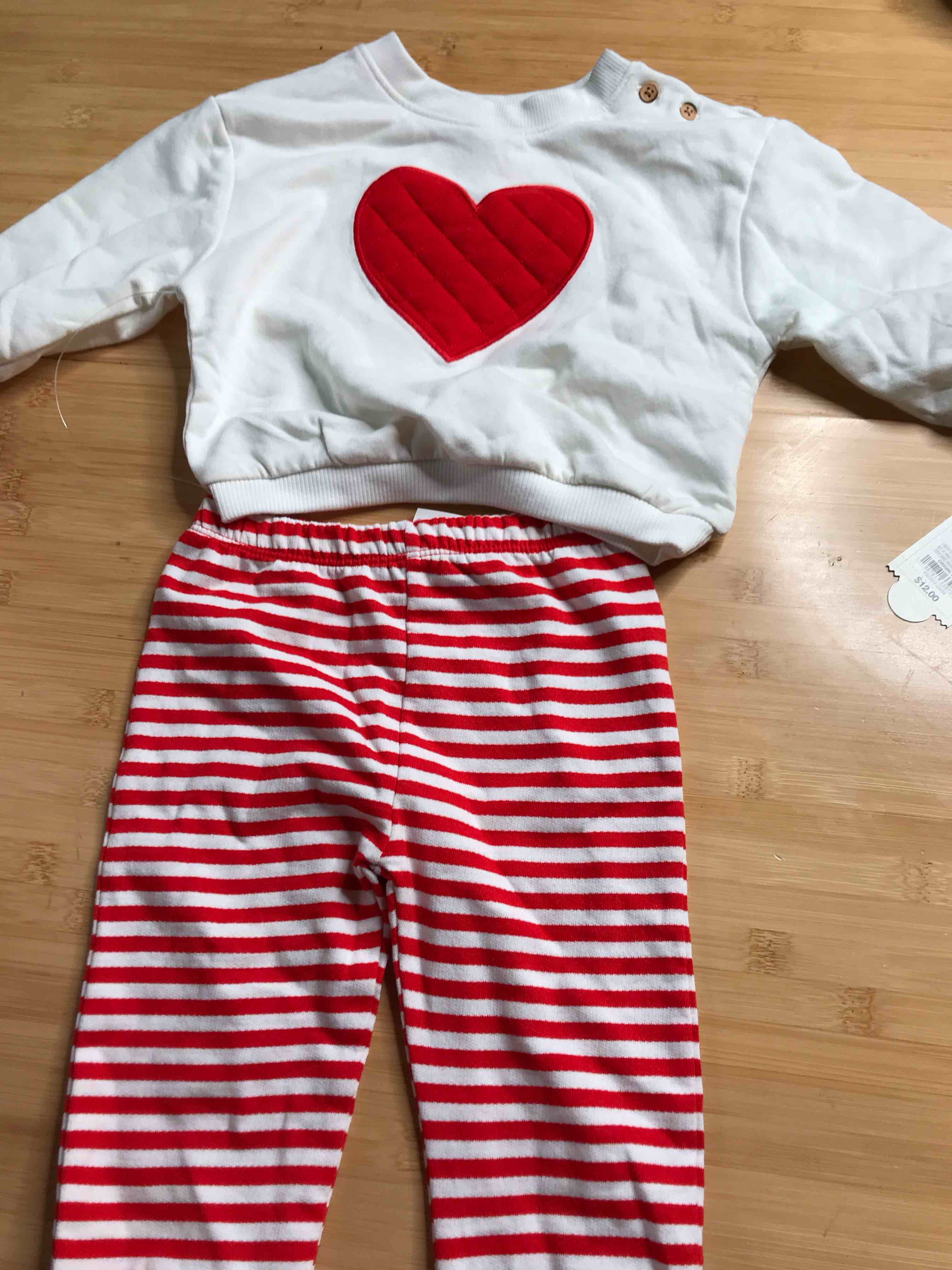 Baby Heart Fleece Set - Cat & Jack™ Cream 3-6M