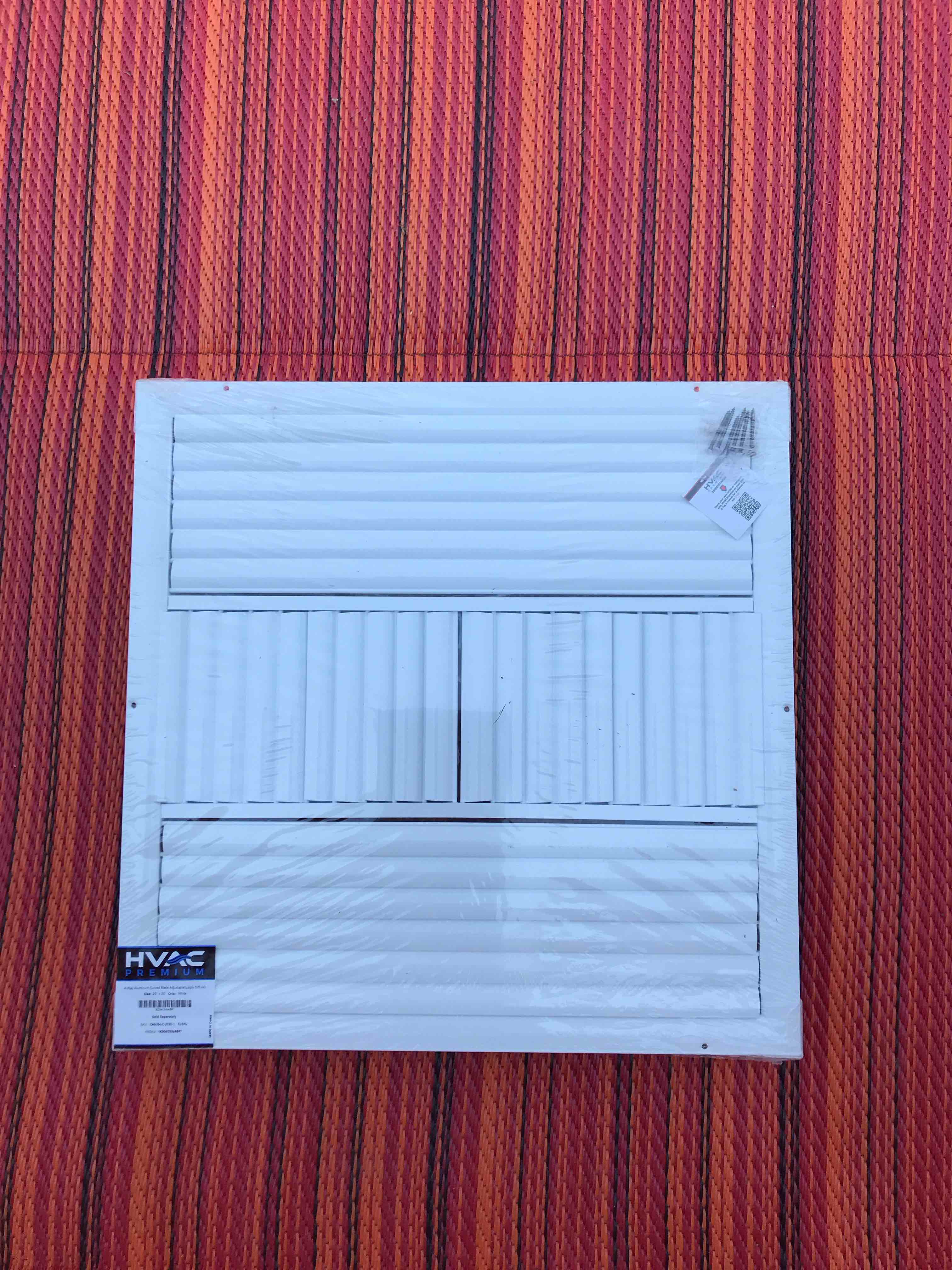 4 way aluminum adjustable vent 20x 20
