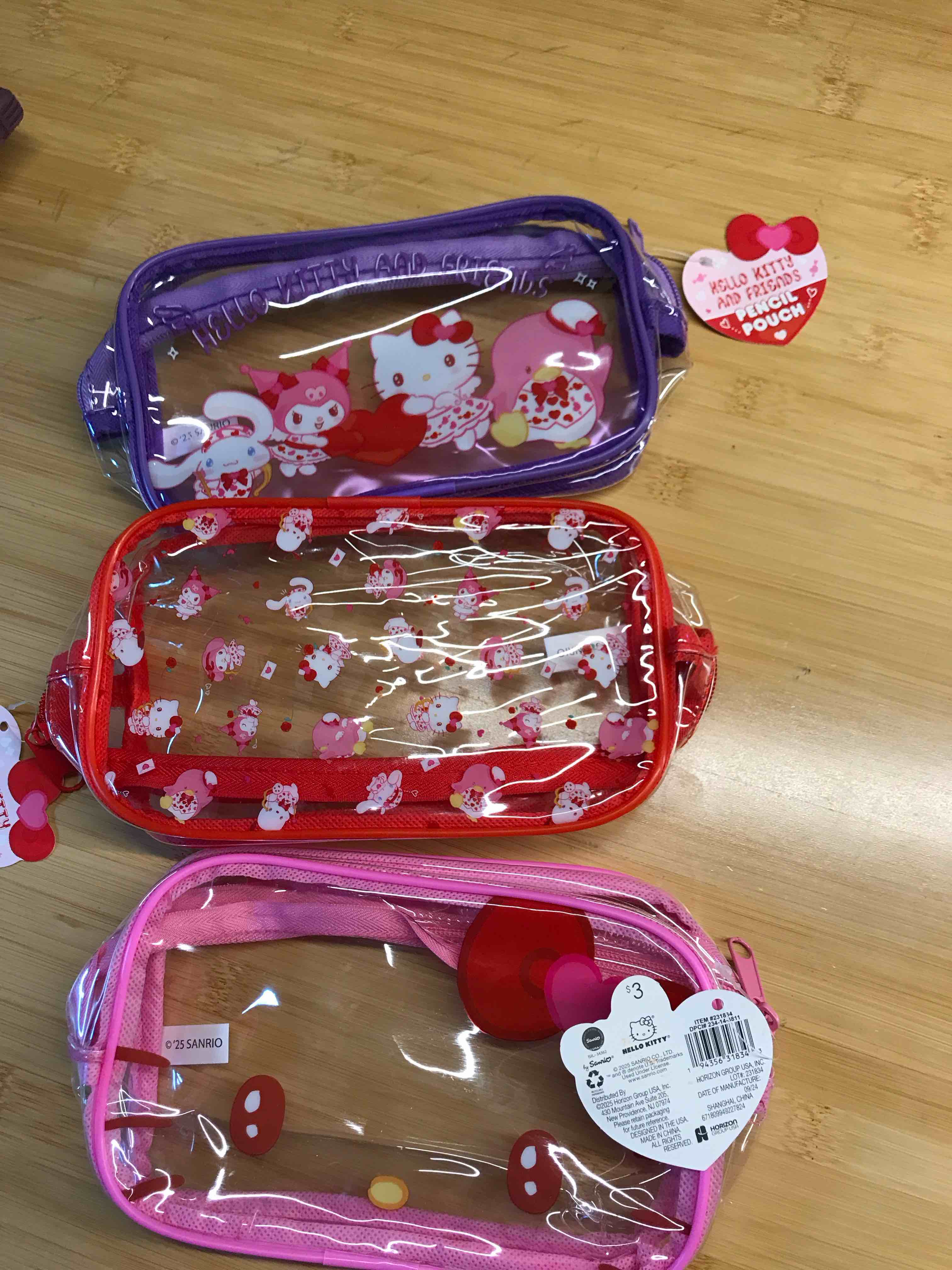hello kitty pencil pouches