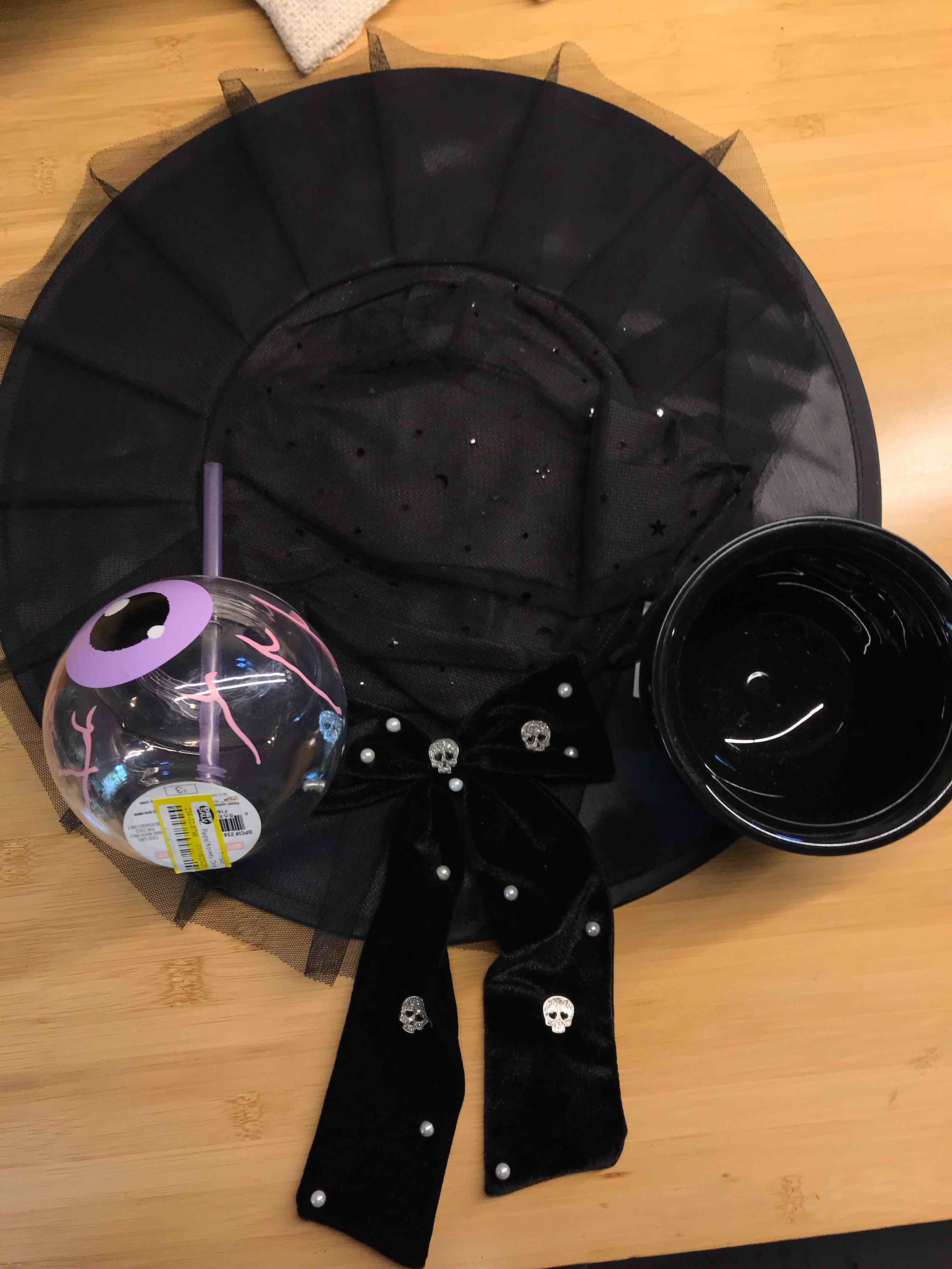 Halloween Bundle Witch Hat, Hair Accessory, Sippy Cup, And Snack Bowl