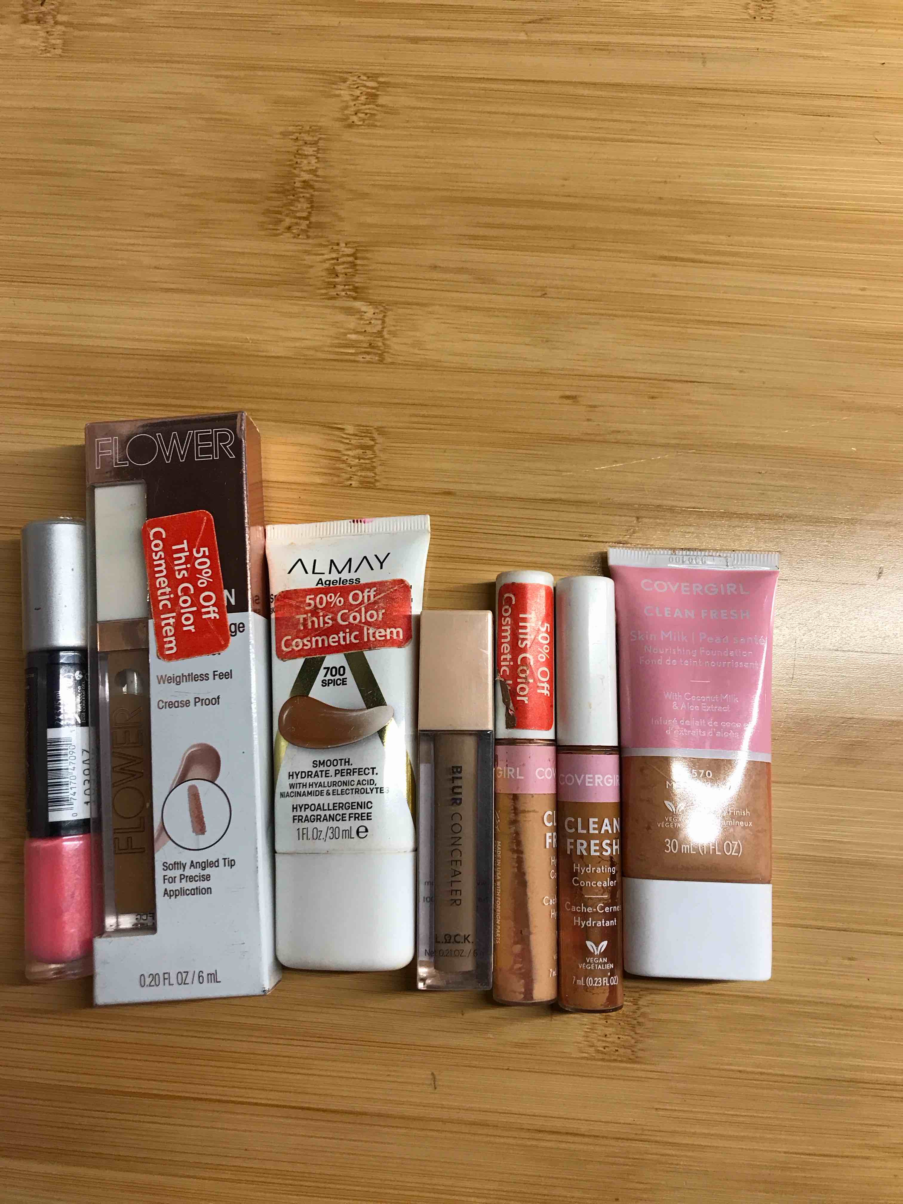 assorted makeup products