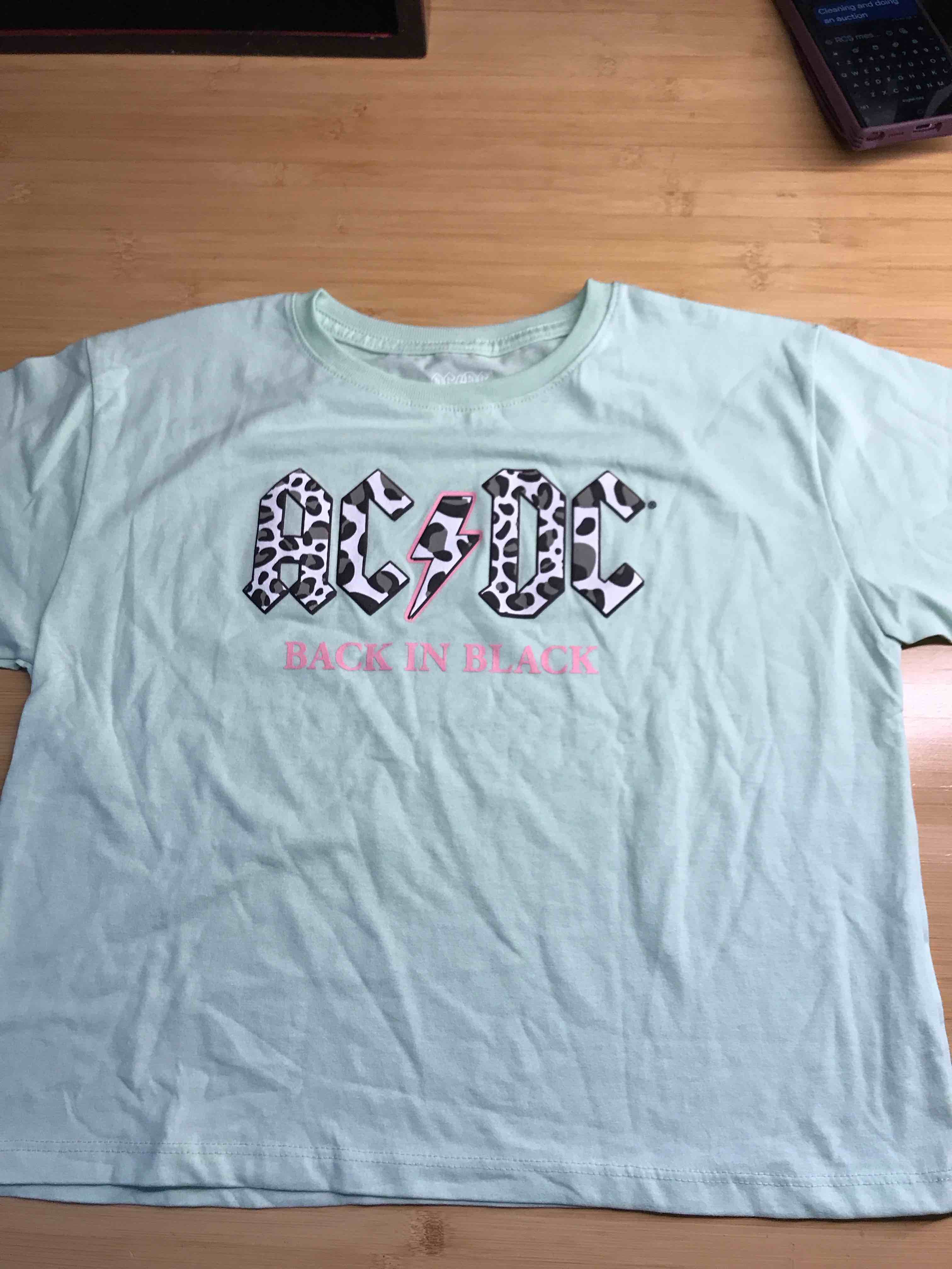 AC/DC Back In Black girls XL