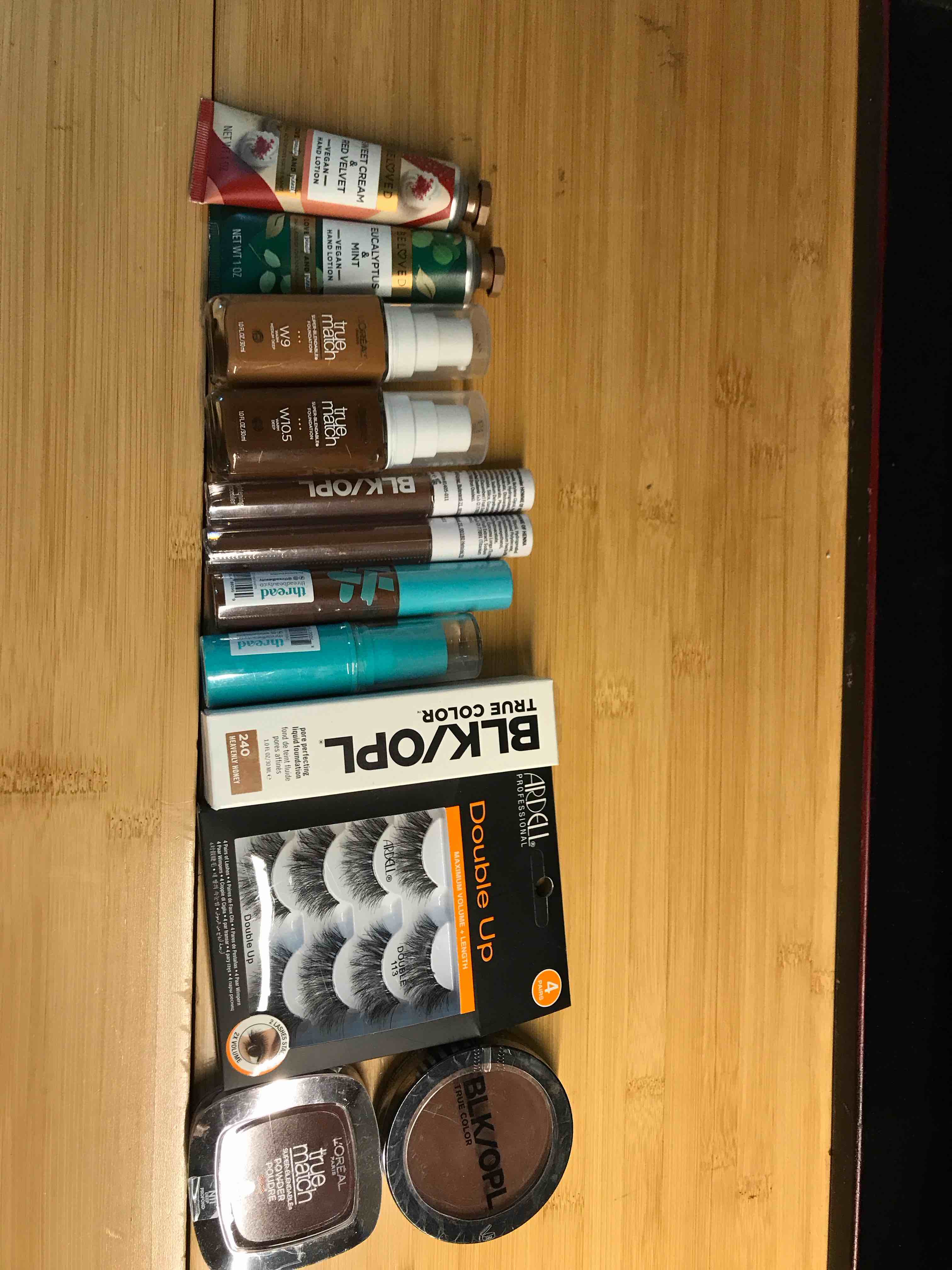assorted beauty products