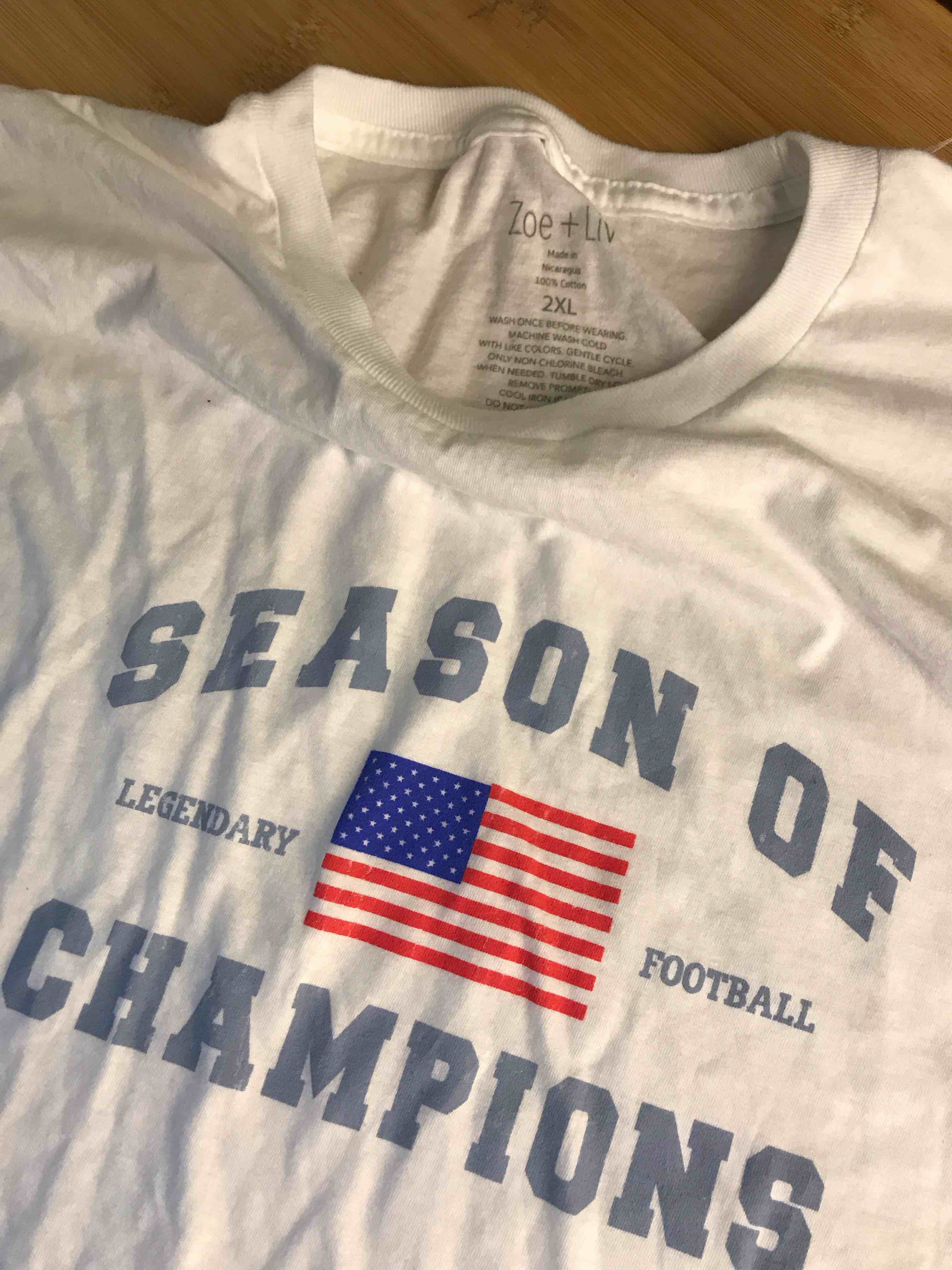 Season of Champions Legendary Football 2XL T Shirt