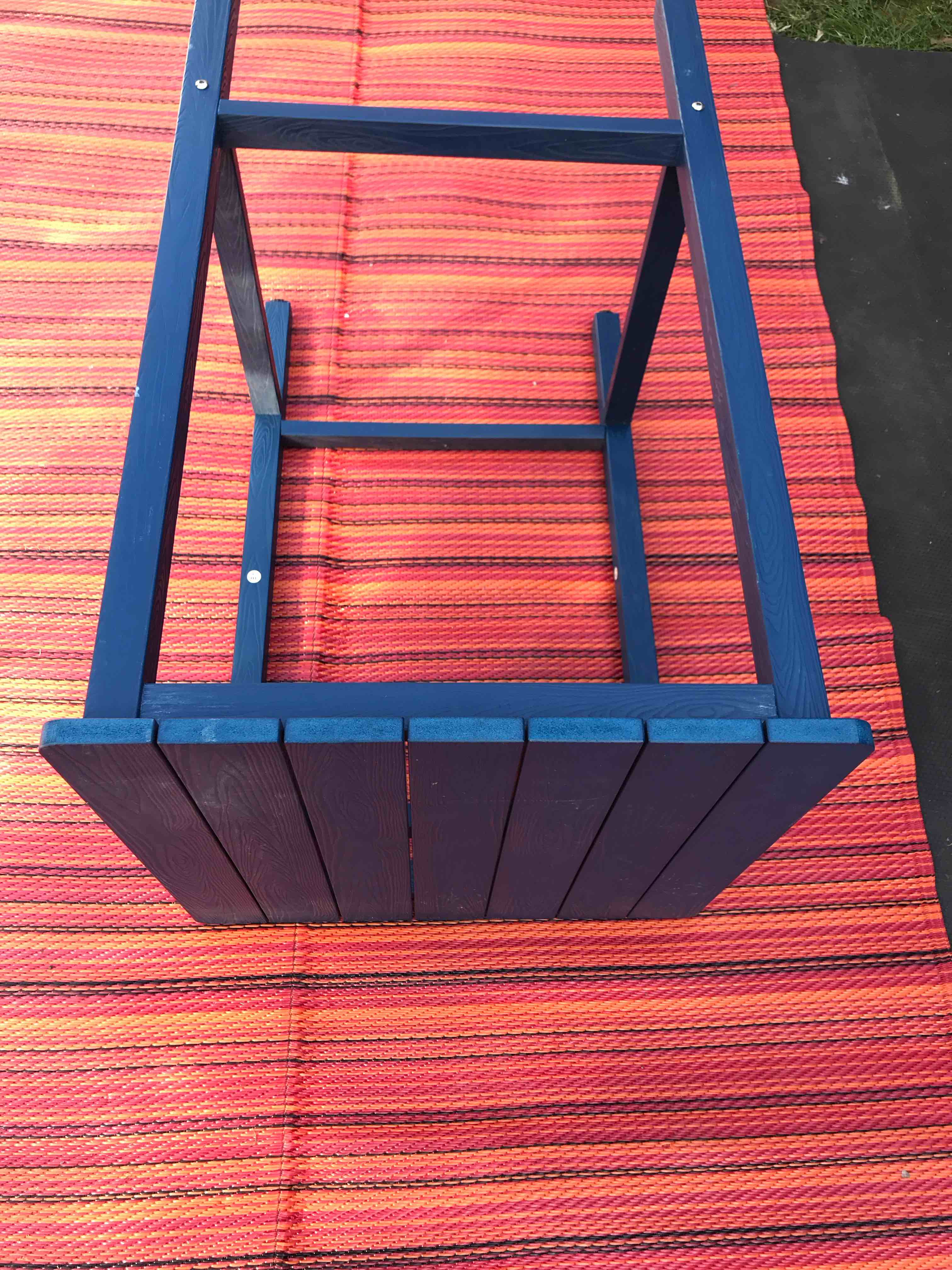 only the table!!!!!!!! serwall balcony table adirondack bar table,  no outdoor bar stools included for bistro, poolside, backyard, blue