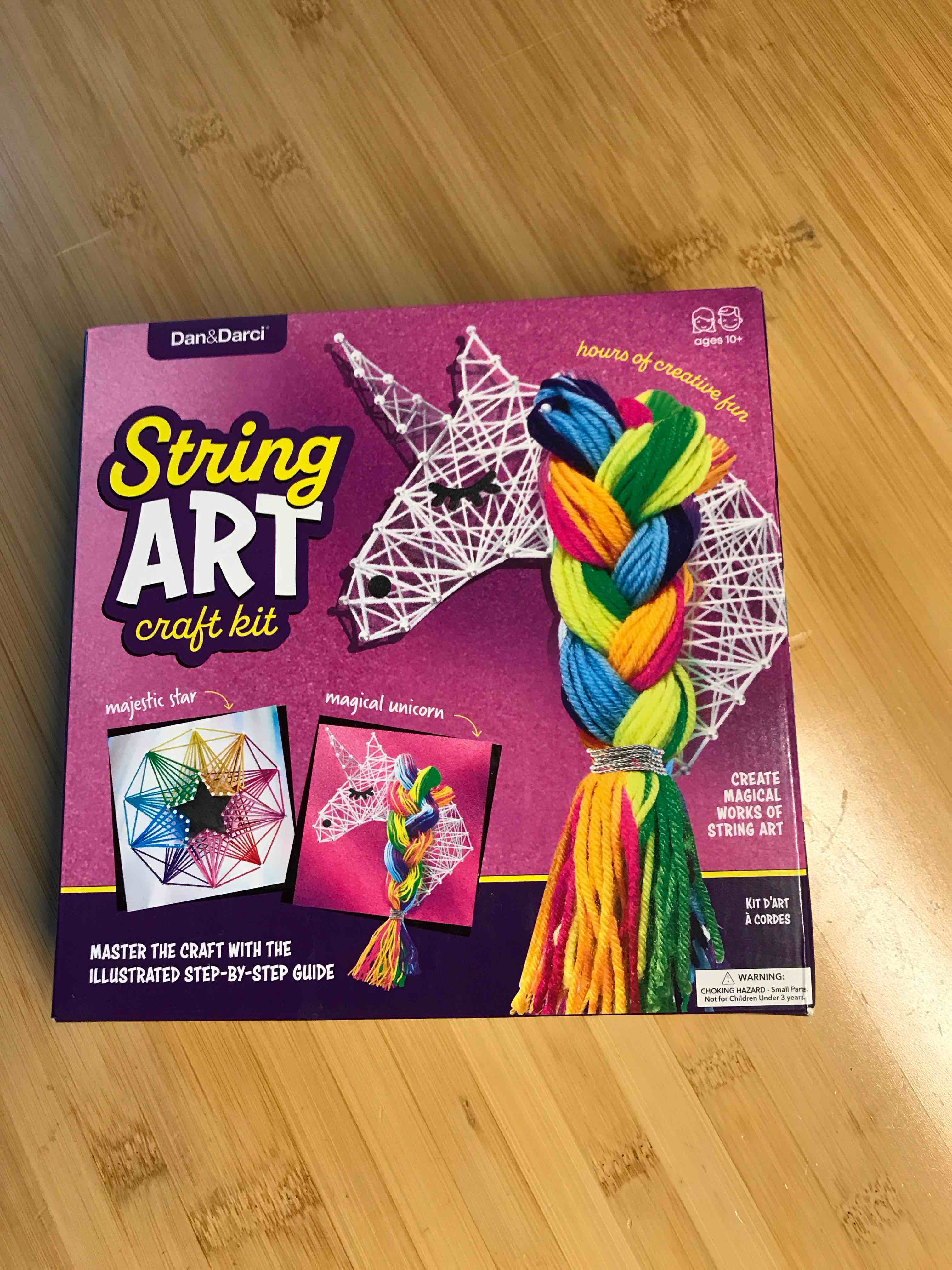 Dan&Darci Art Craft Kit for Kids - Unicorn & Star String Art Set for Girls & Boys Ages 8-12 - Arts a