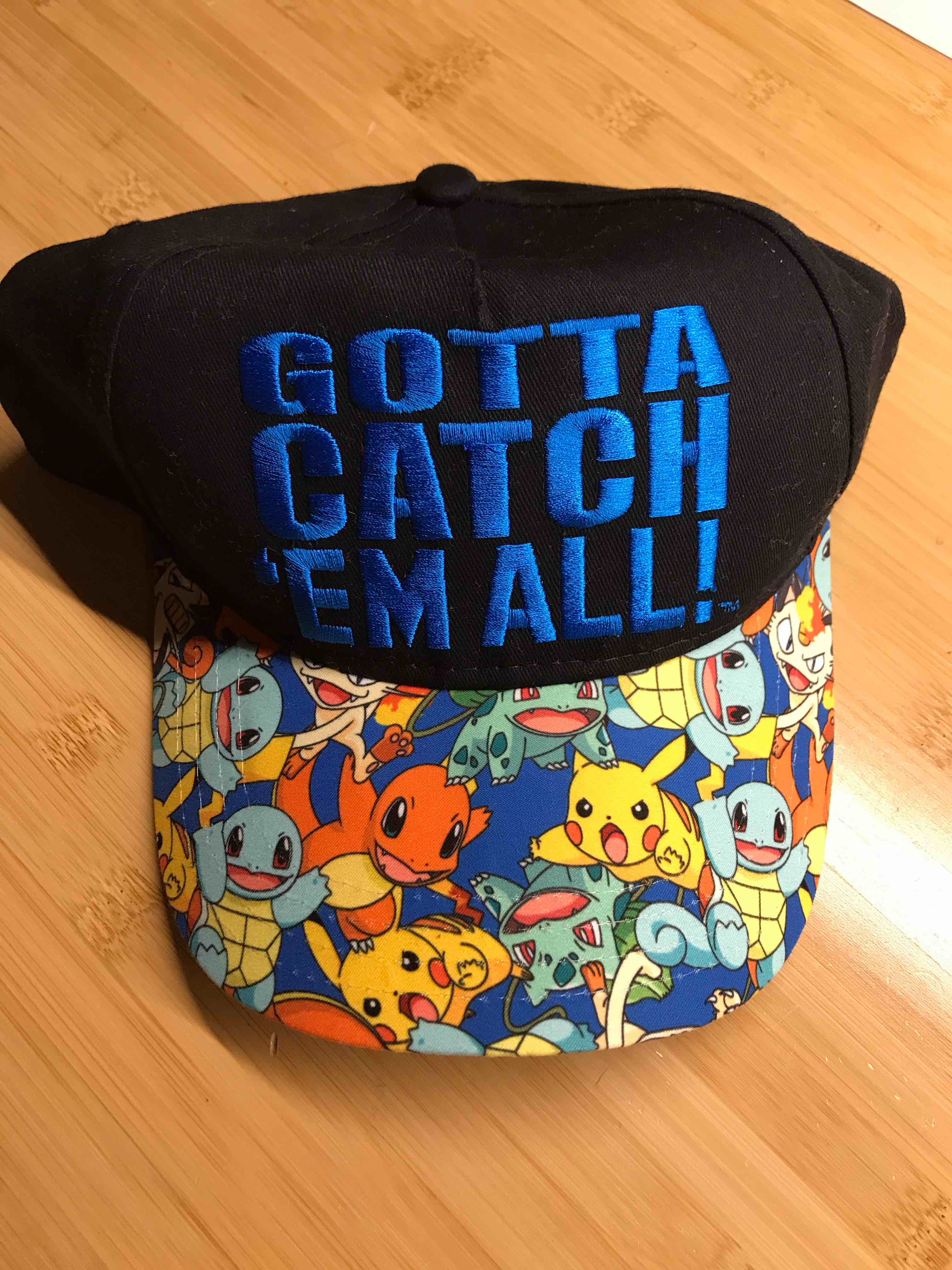 Bioworld Pokemon Baseball Cap Hat Snapback One Size Unisex Black Youth