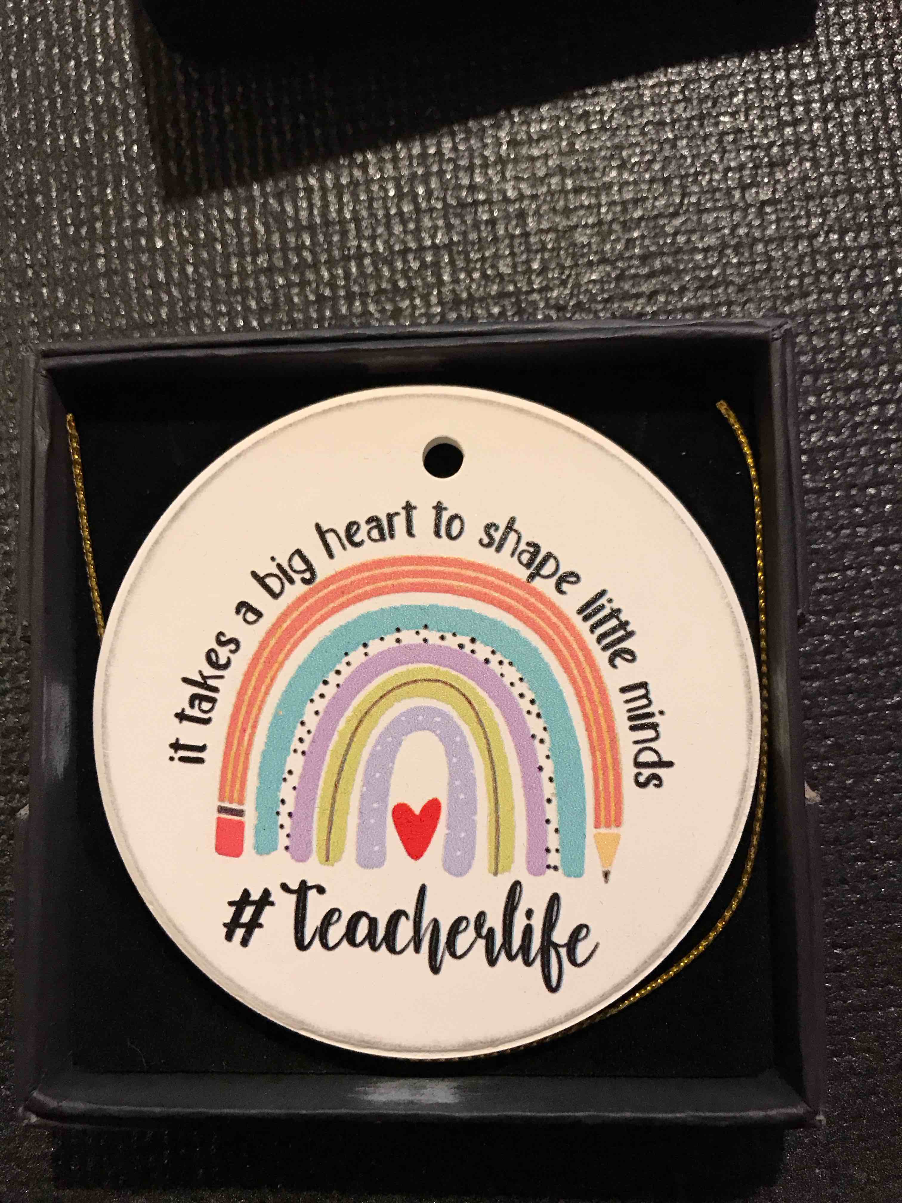 Friendship Ornament with Black Gift Box