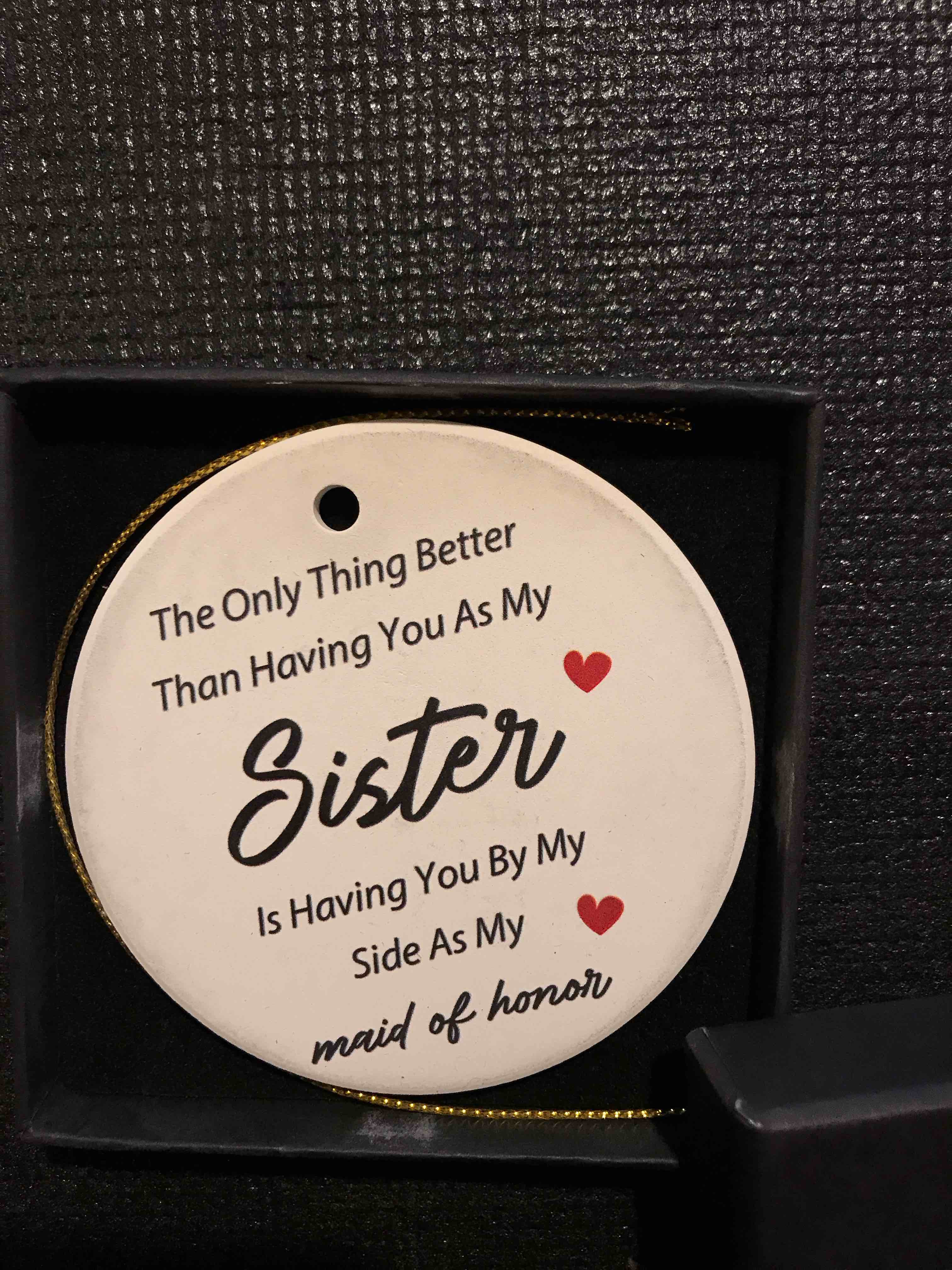 Friendship Ornament with Black Gift Box