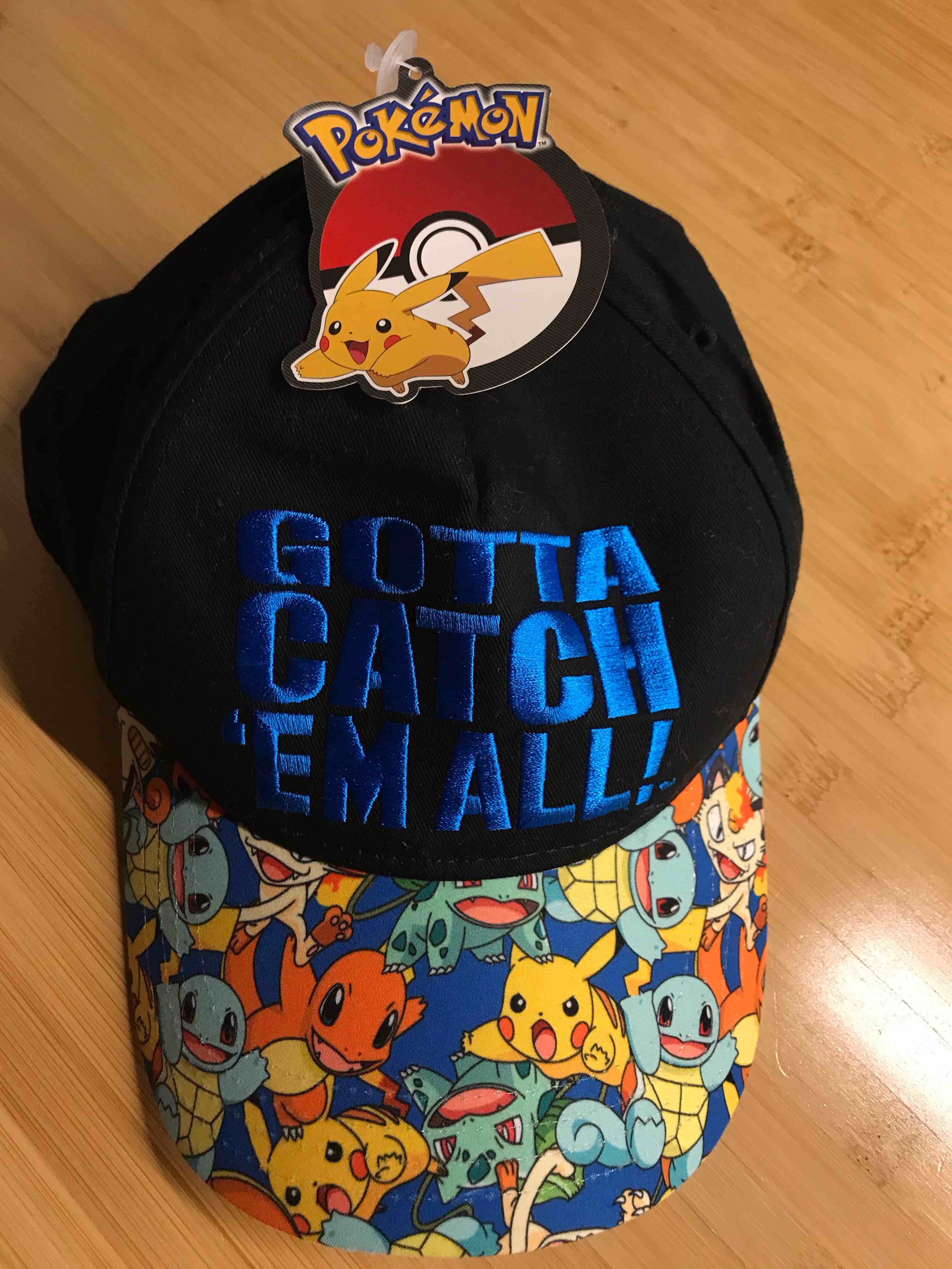 Bioworld Pokemon Baseball Cap Hat Snapback One Size Unisex Black Youth