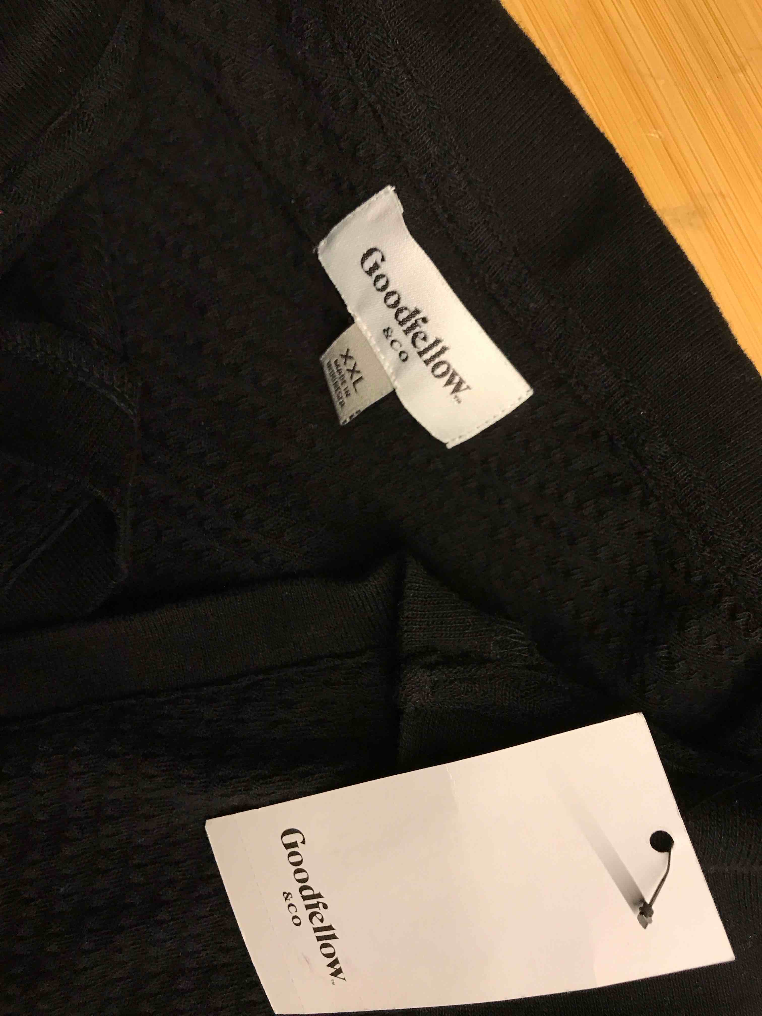 Condition photo showing New/Like New for Men's Johnny Collared Polo Shirt - Goodfellow & Co™ Black XXL: Midweight Jacquard Knit