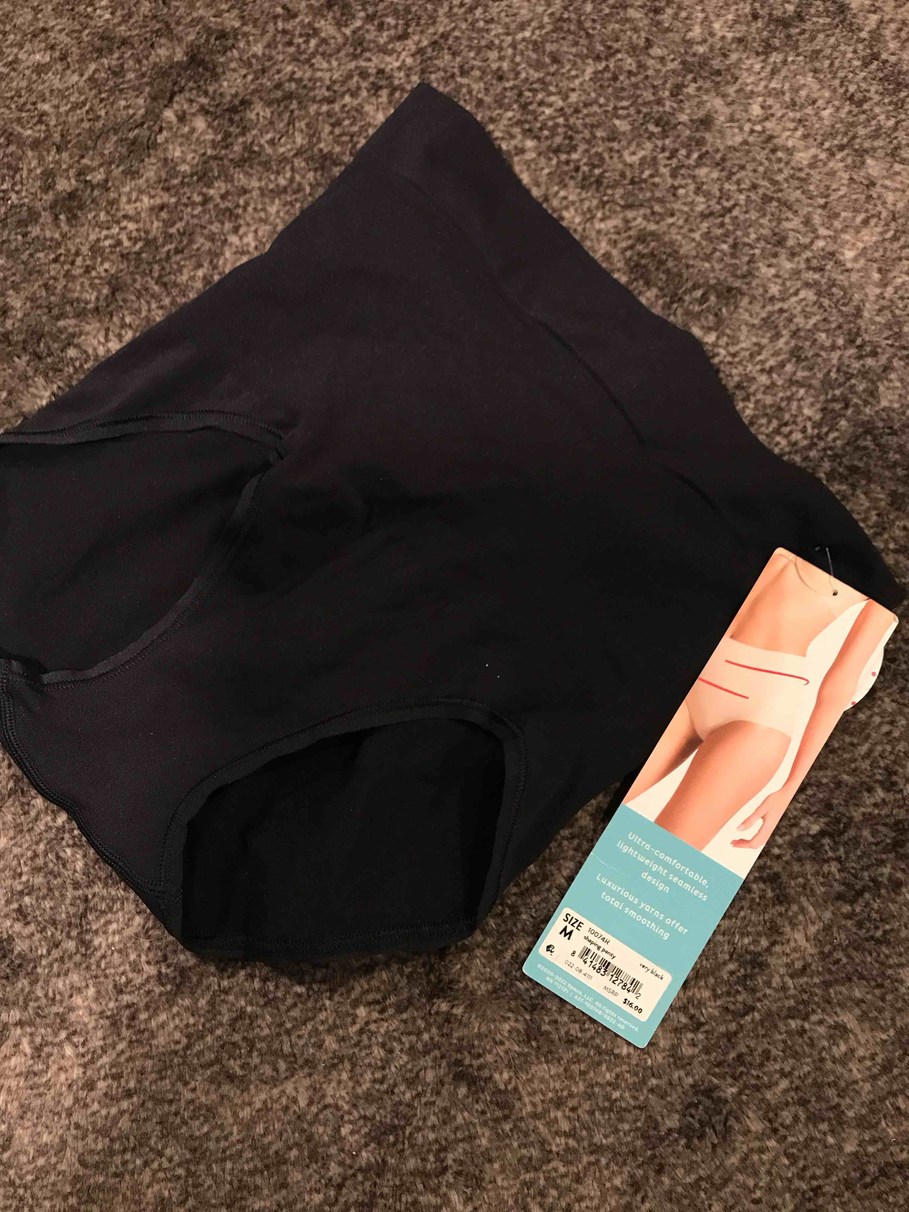 Condition photo showing New/Like New for ASSETS by SPANX Women's All Around Smoother Briefs - Very Black M: Medium Control Top, Tummy Slimming Shapewear