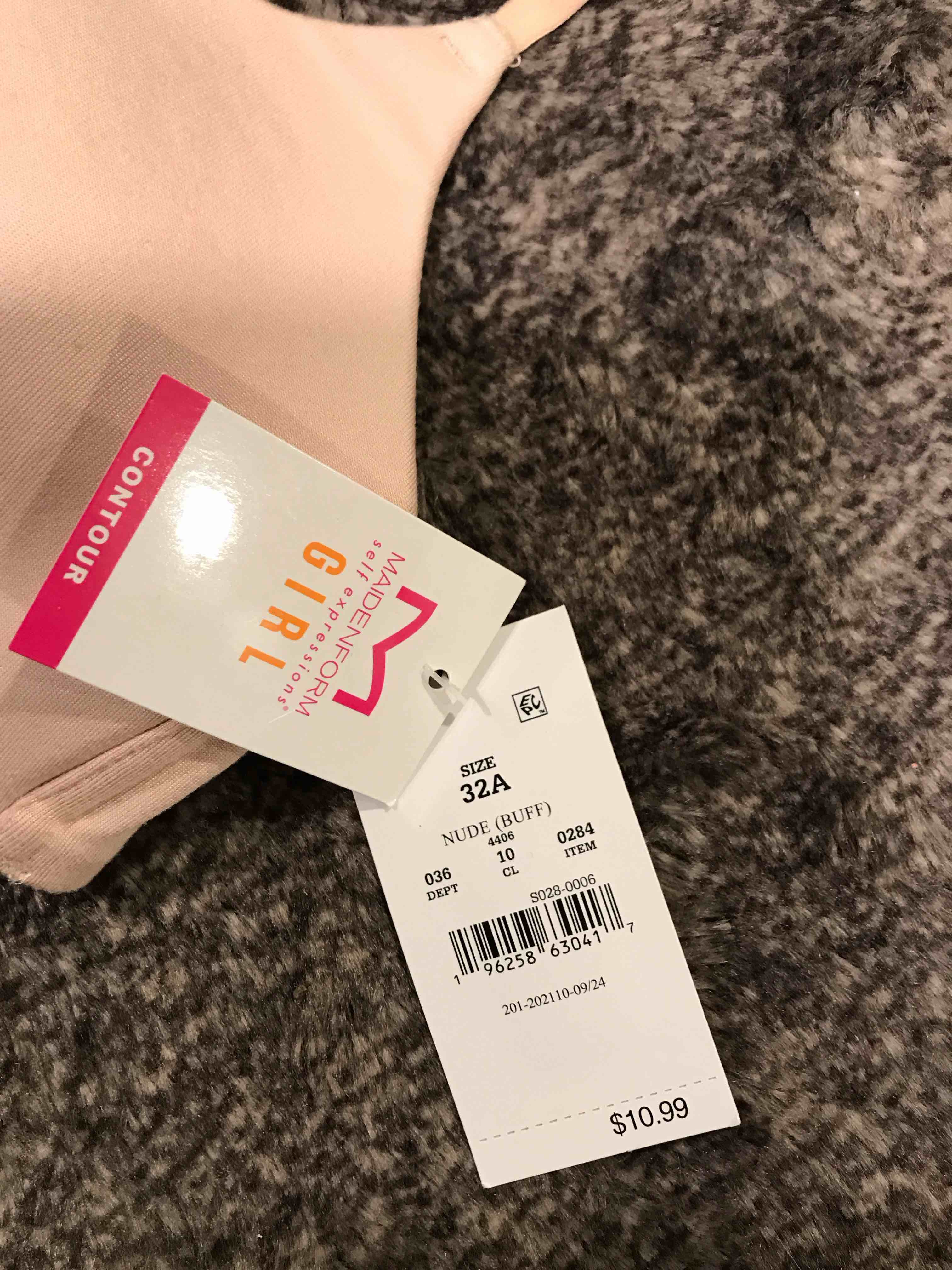 Condition photo showing New/Like New for Maidenform Girls' Wire Free Padded Bra - Beige 32A