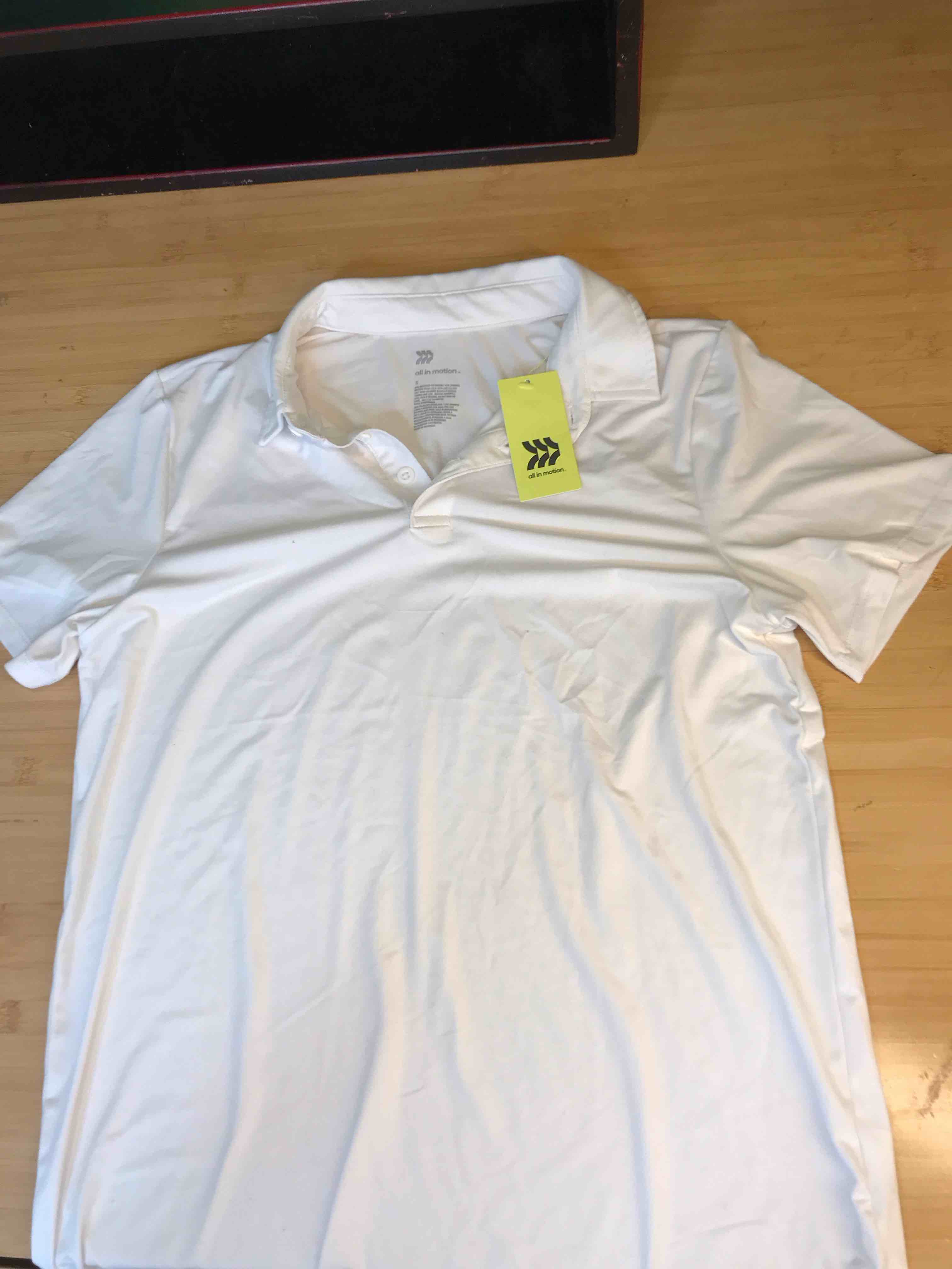 Condition photo showing New/Like New for Men's Jersey Polo Shirt - All In Motion™ White S