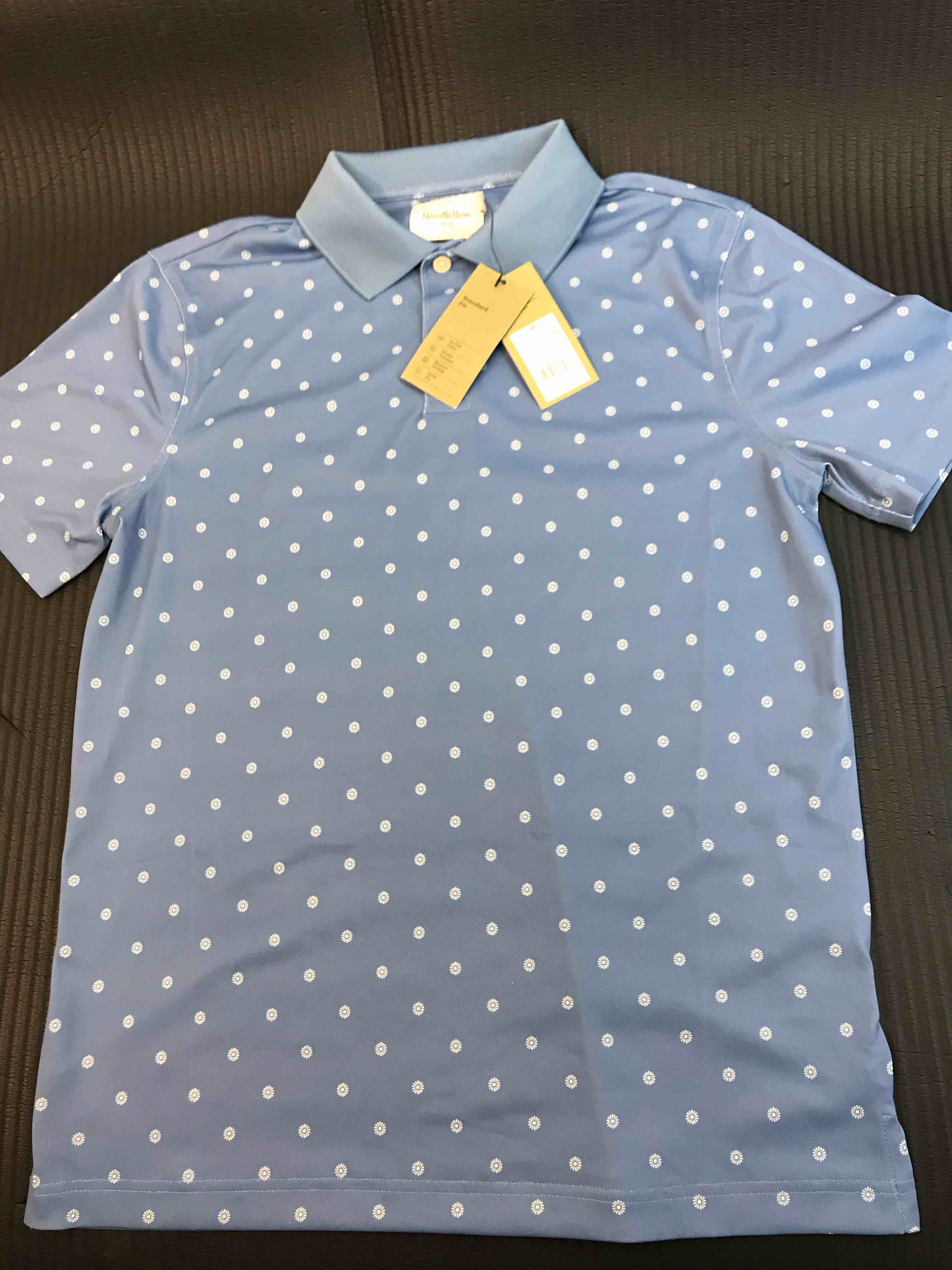 Condition photo showing New/Like New for Men's Performance Polo Shirt - Goodfellow & Co™ Blue M