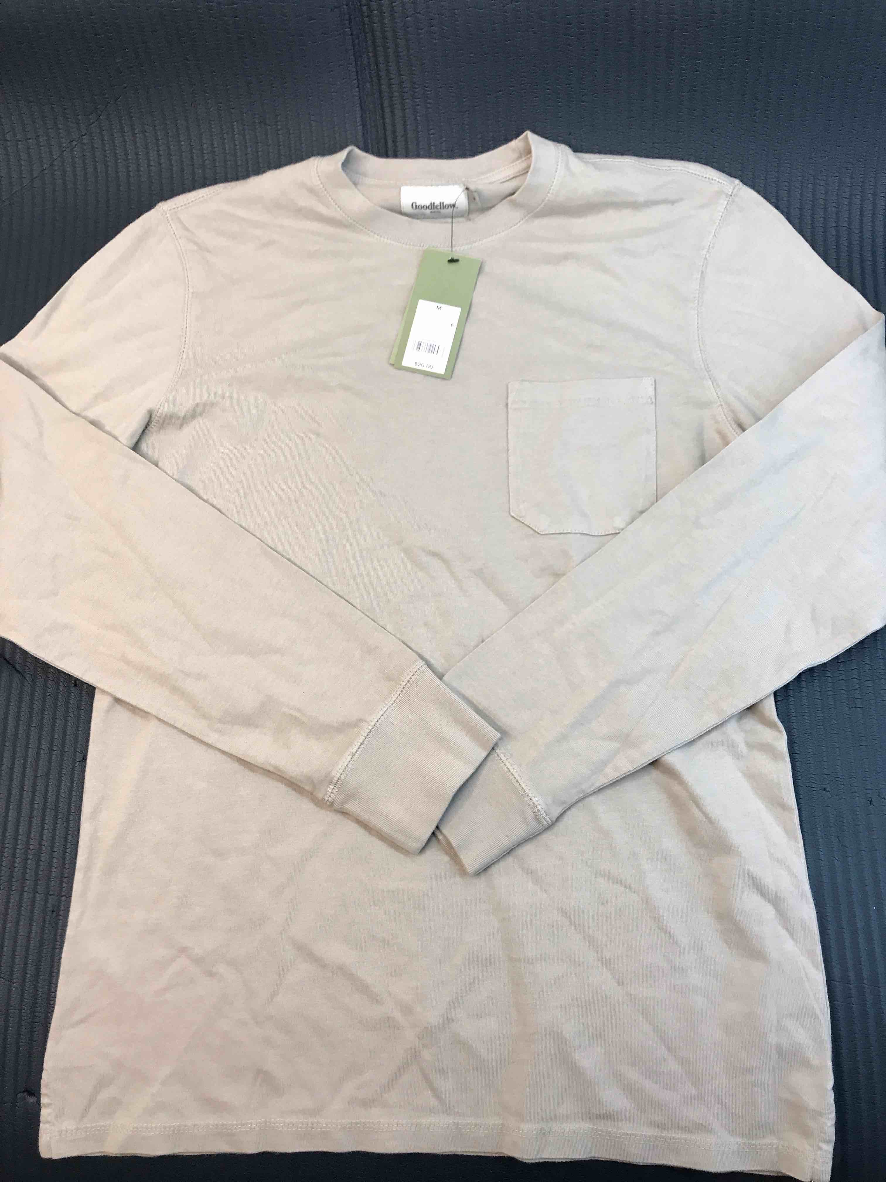 Condition photo showing New/Like New for Goodfellow & Co Men's Long Sleeve Pocket T-Shirt -